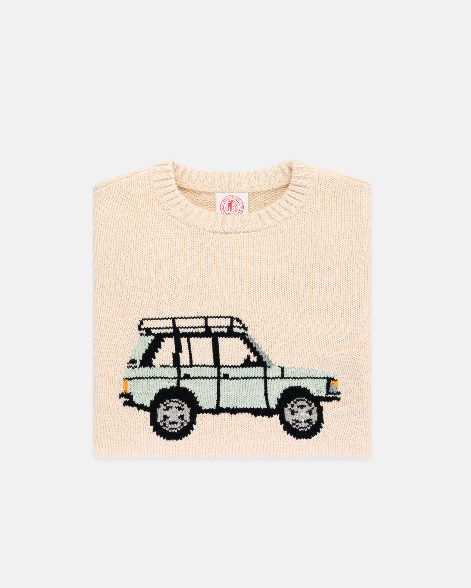 Rover Intarsia Knit Cotton Sweater