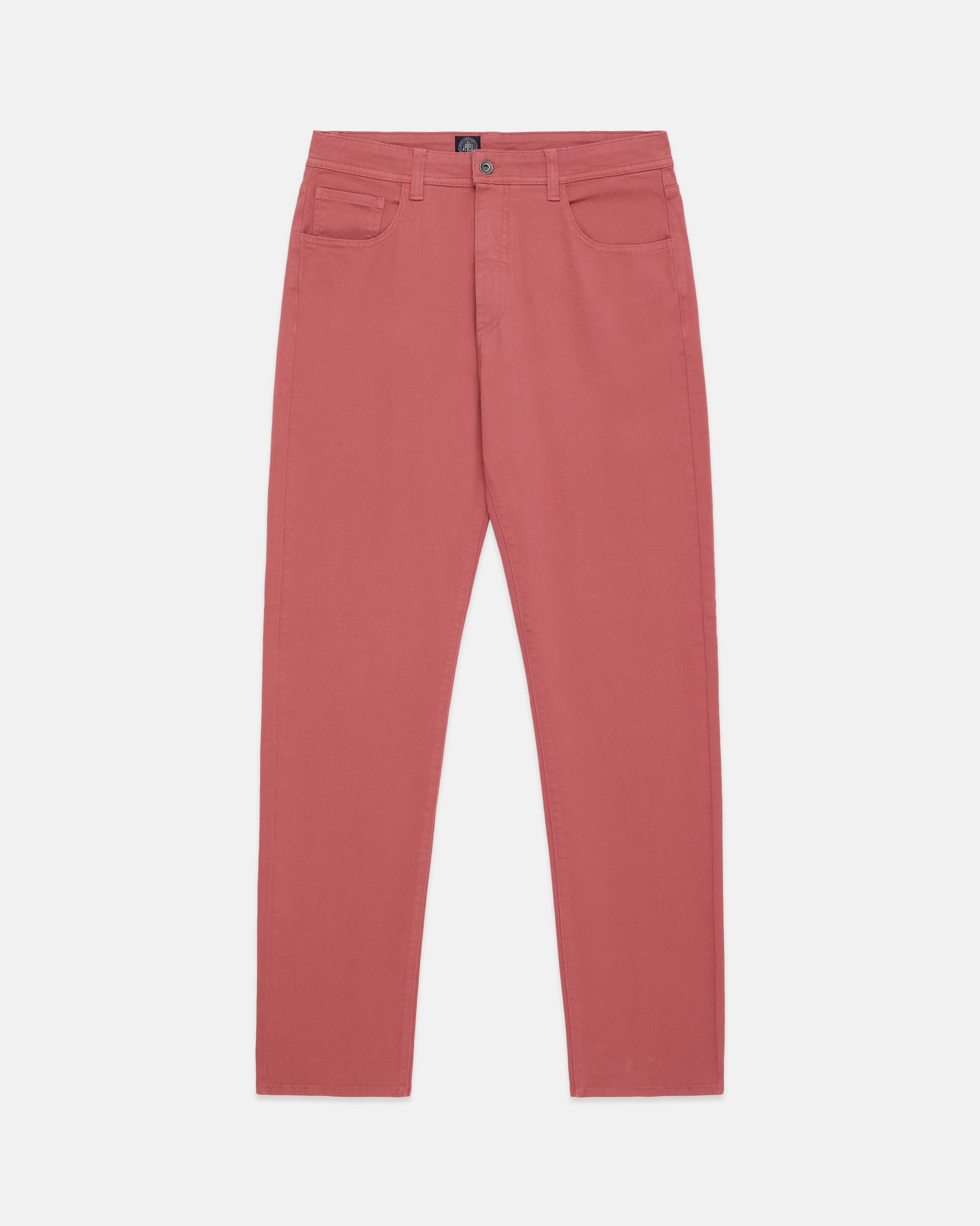 Faded Red 5-Pocket Twill Pant
