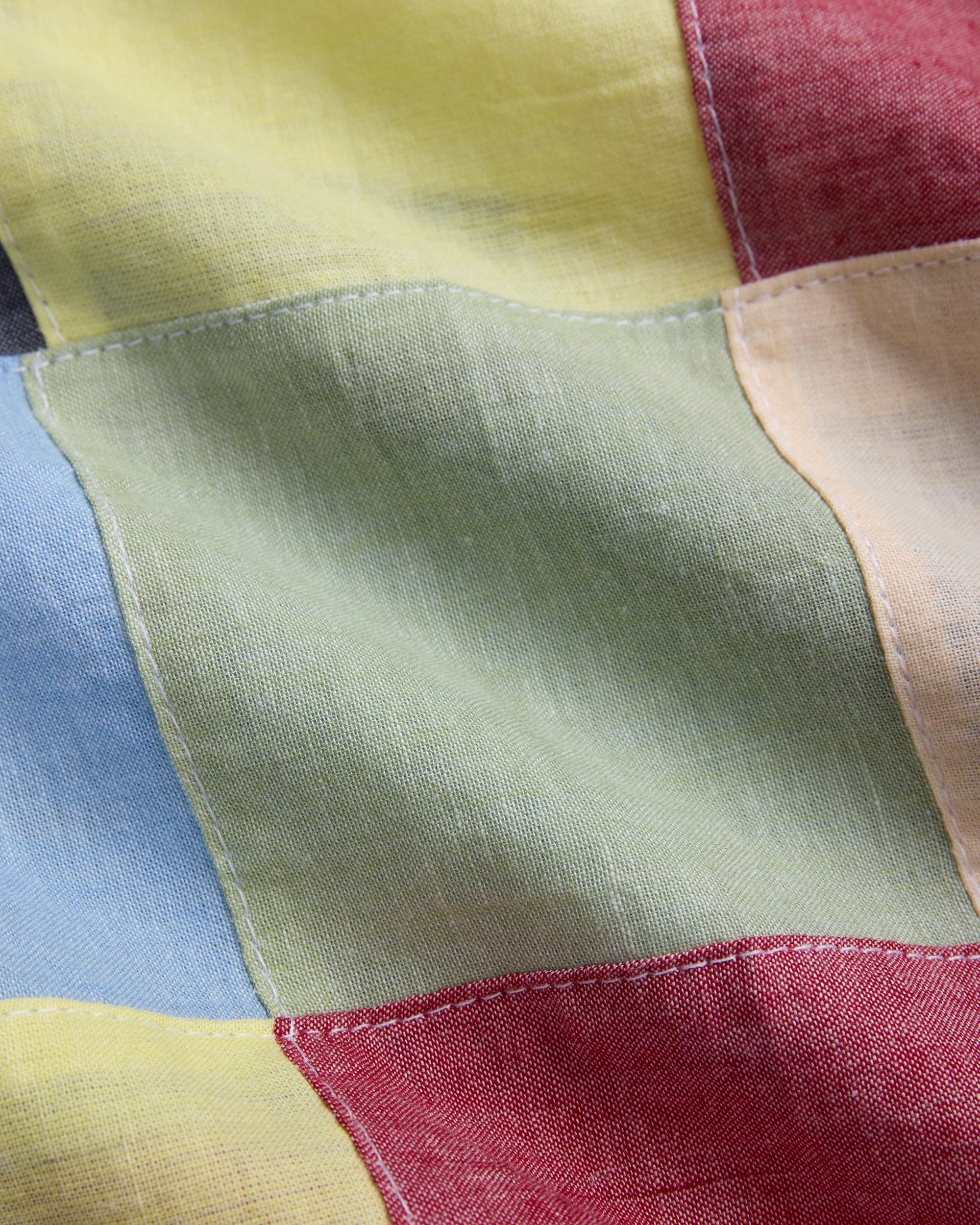 Made-in-USA Patchwork Cotton Chambray Trouser