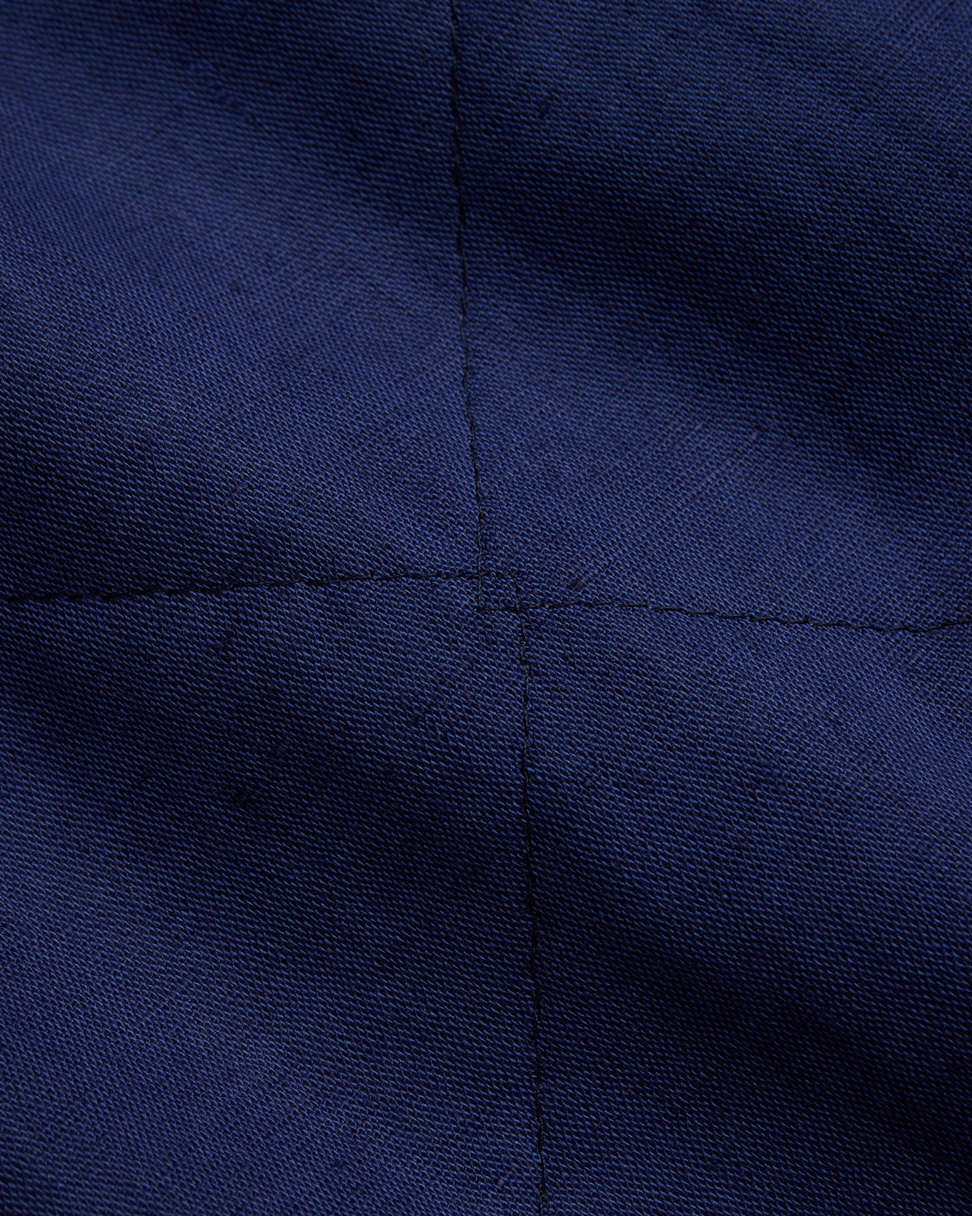 Made-in-England Lavenham Navy Mickfield Linen/Cotton Quilted Gilet