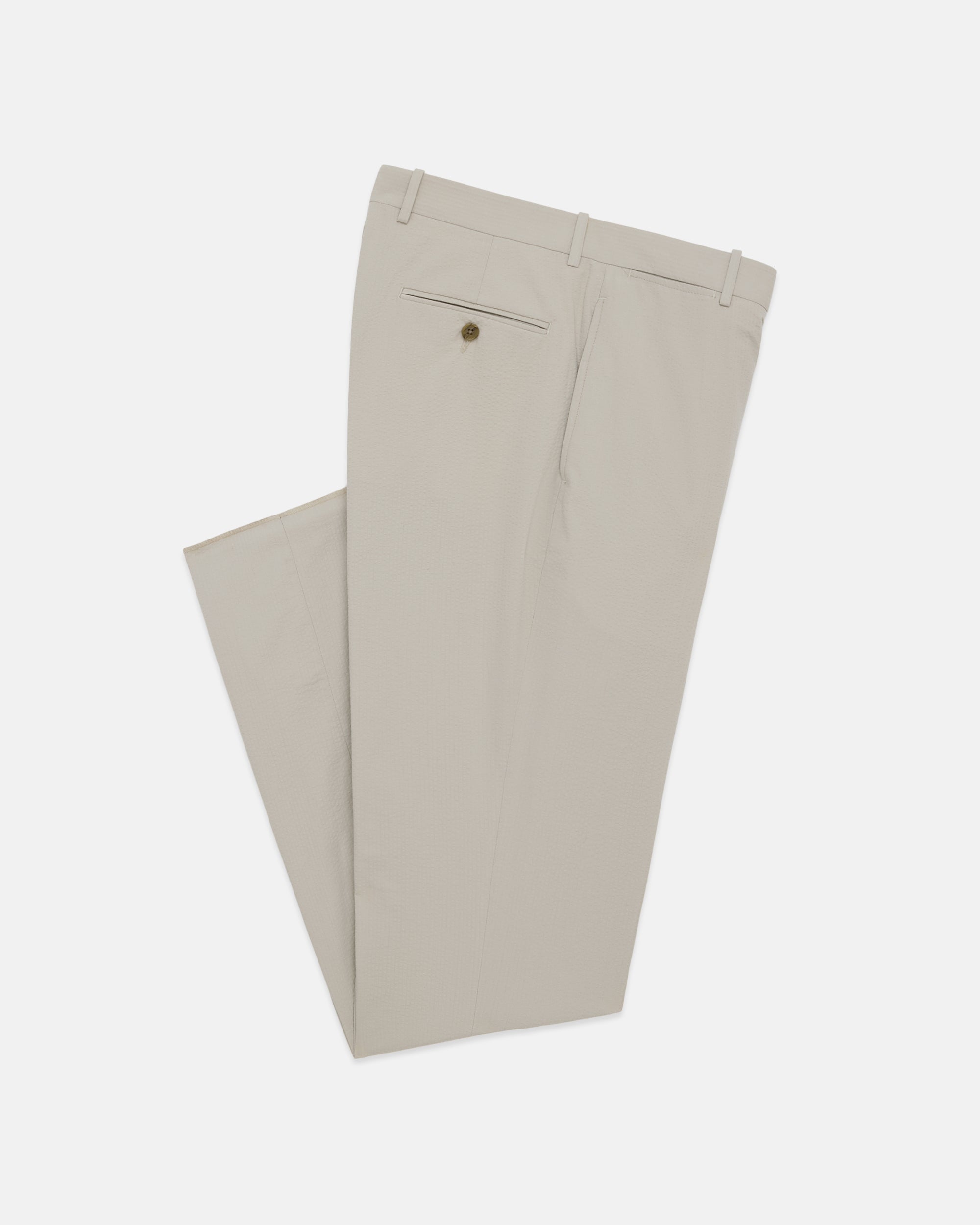 Made-in-Canada Tan Seersucker Trouser