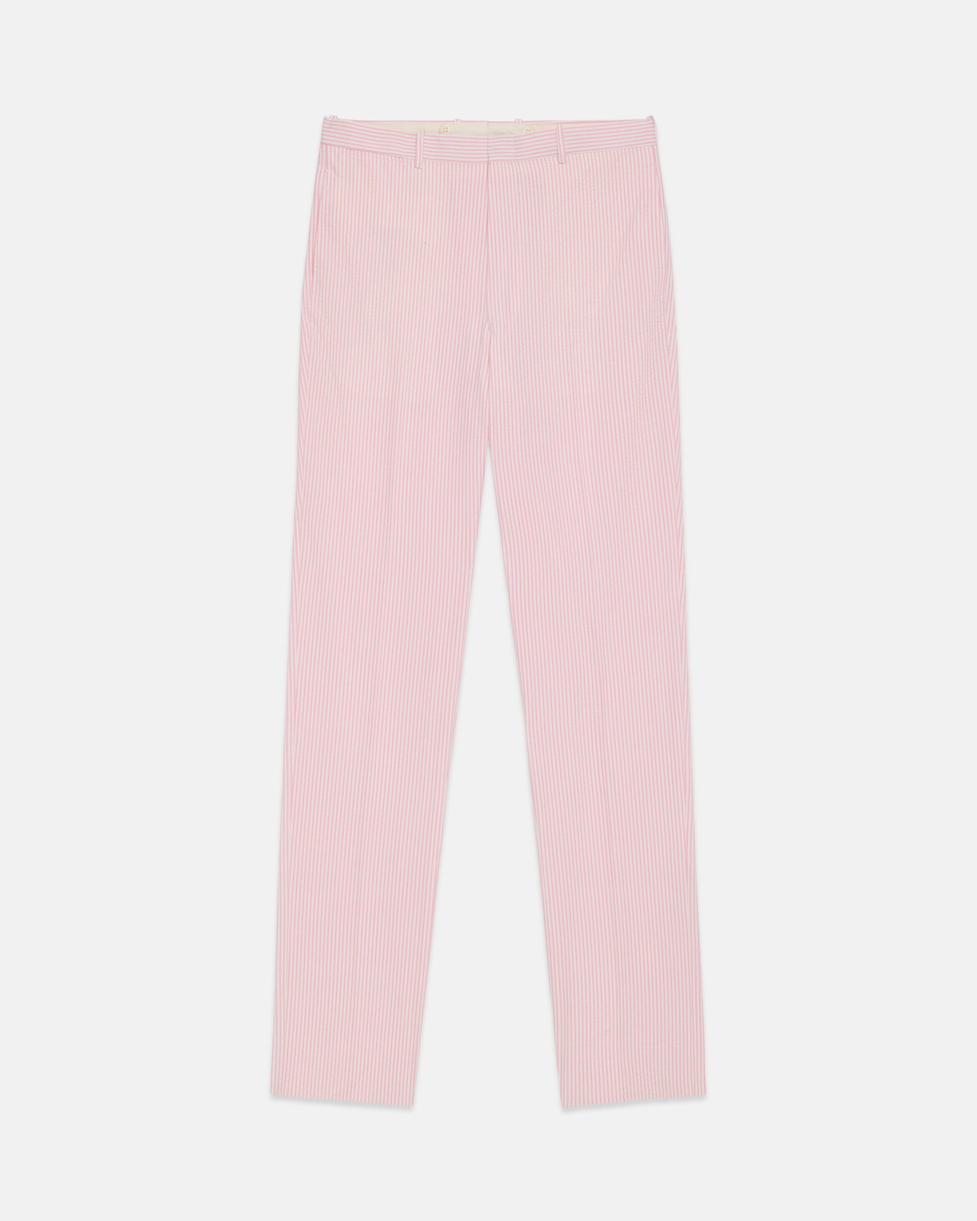 Made-in-Canada Pink Stripe Seersucker Trouser