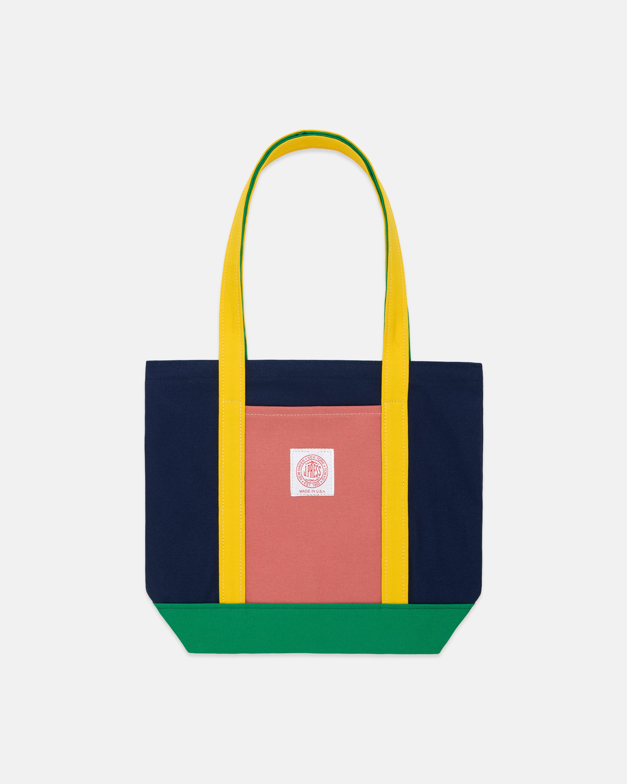 Made-in-USA Color Block Canvas Tote Bag