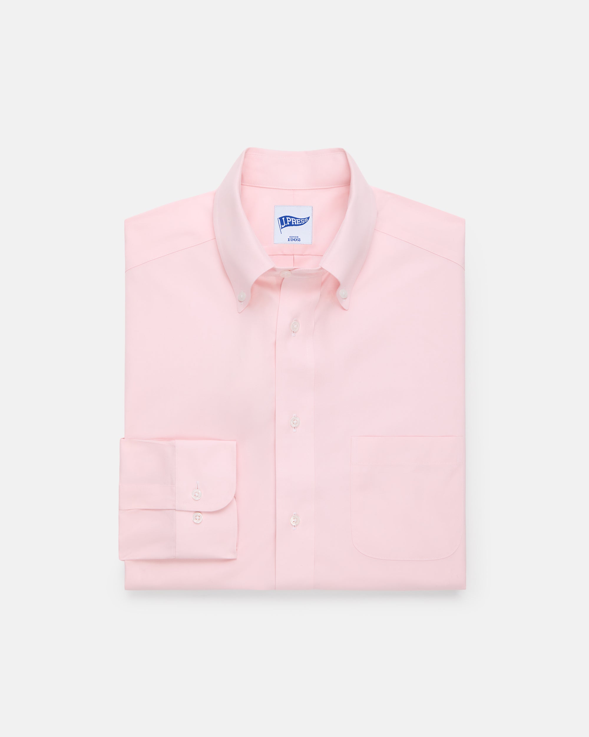 Pink Pinpoint Oxford Button Down Collar Shirt - Trim Fit