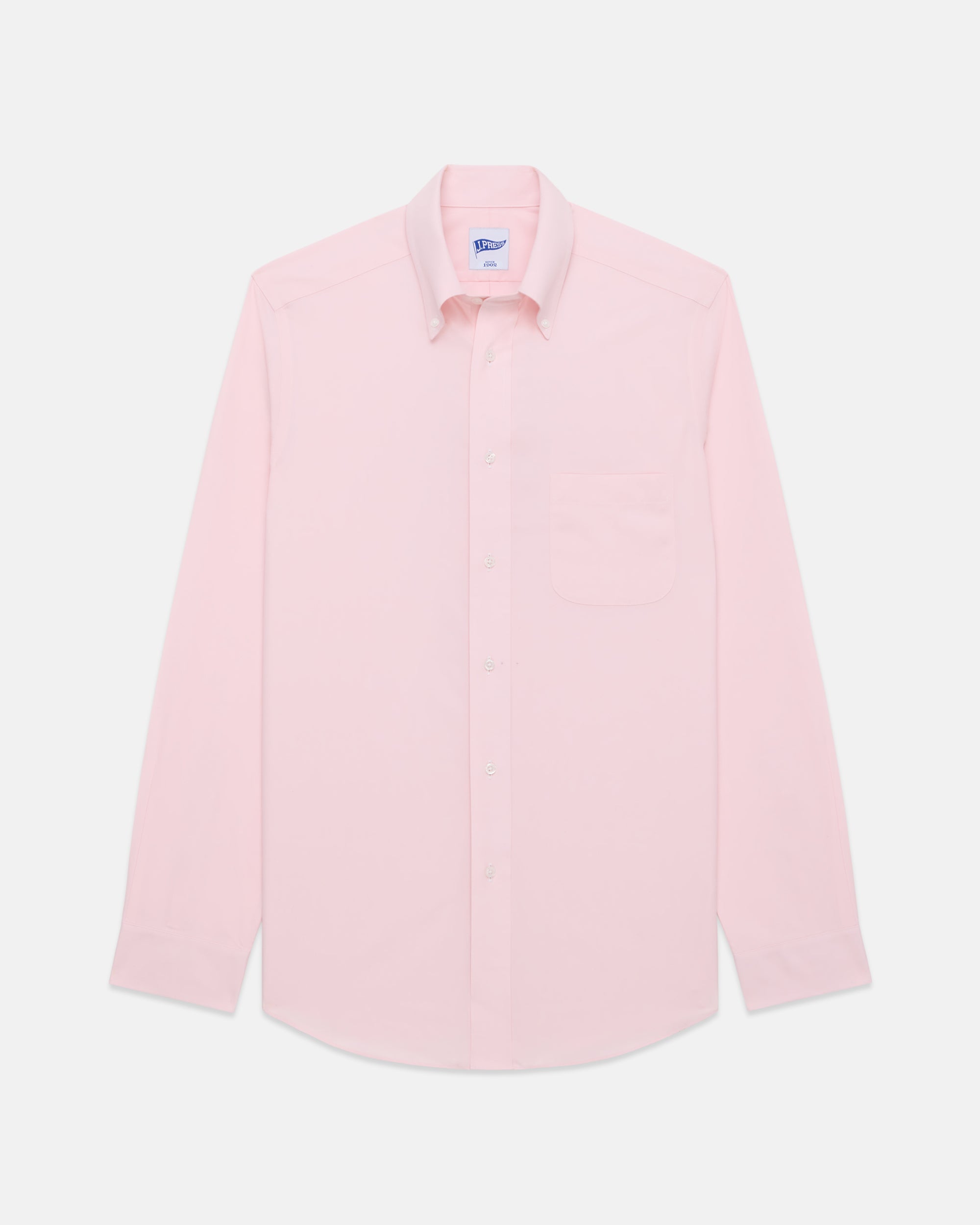 Pink Pinpoint Oxford Button Down Collar Shirt - Trim Fit