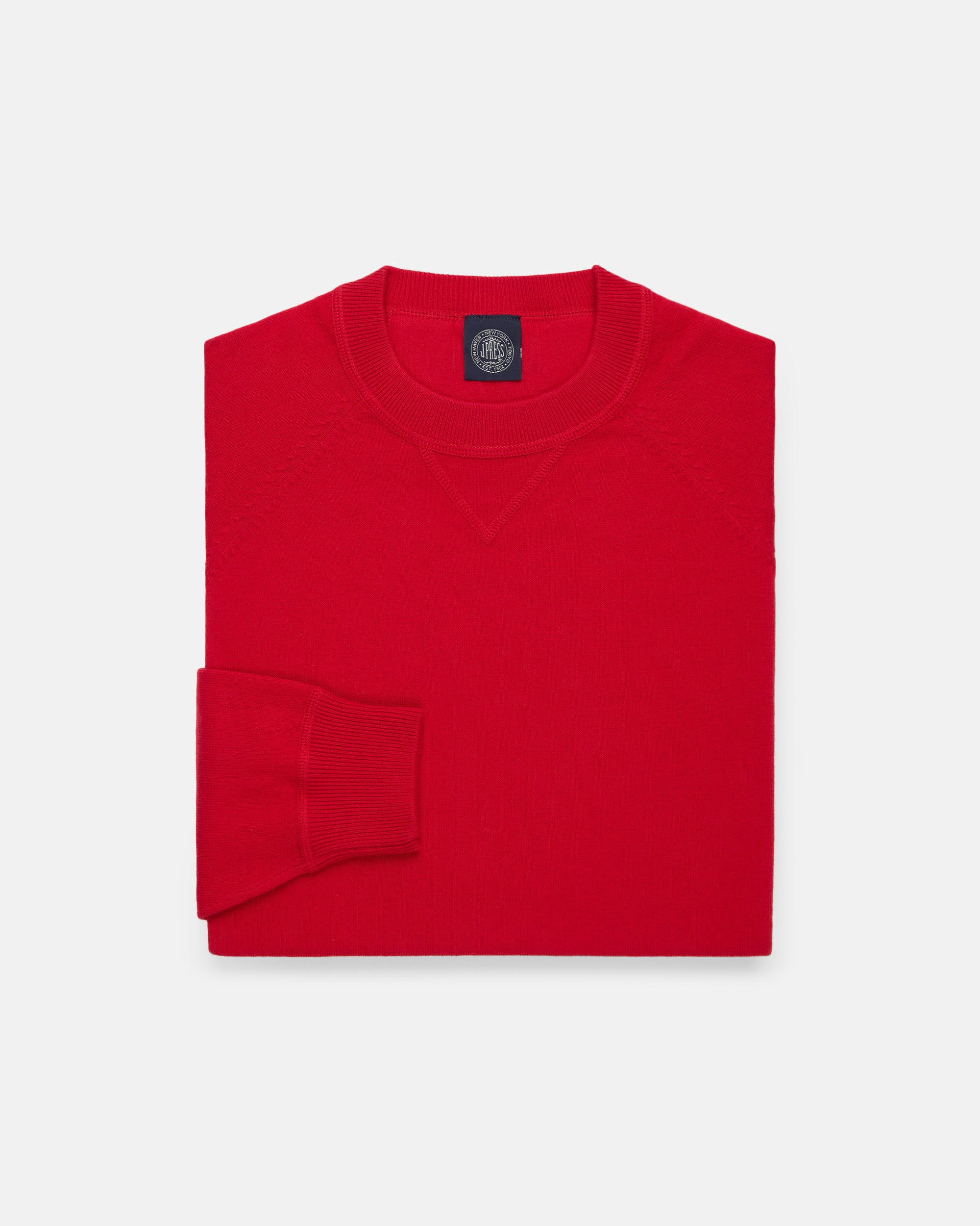 Red Cotton-Wool Crewneck Sweatshirt