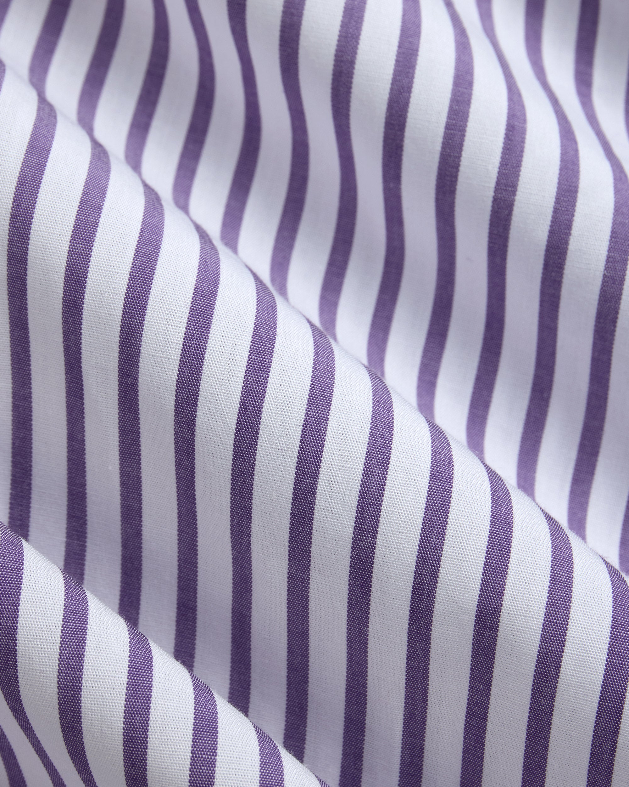 Made-in-USA Purple Butcher Stripe Button Down Shirt - Classic Fit