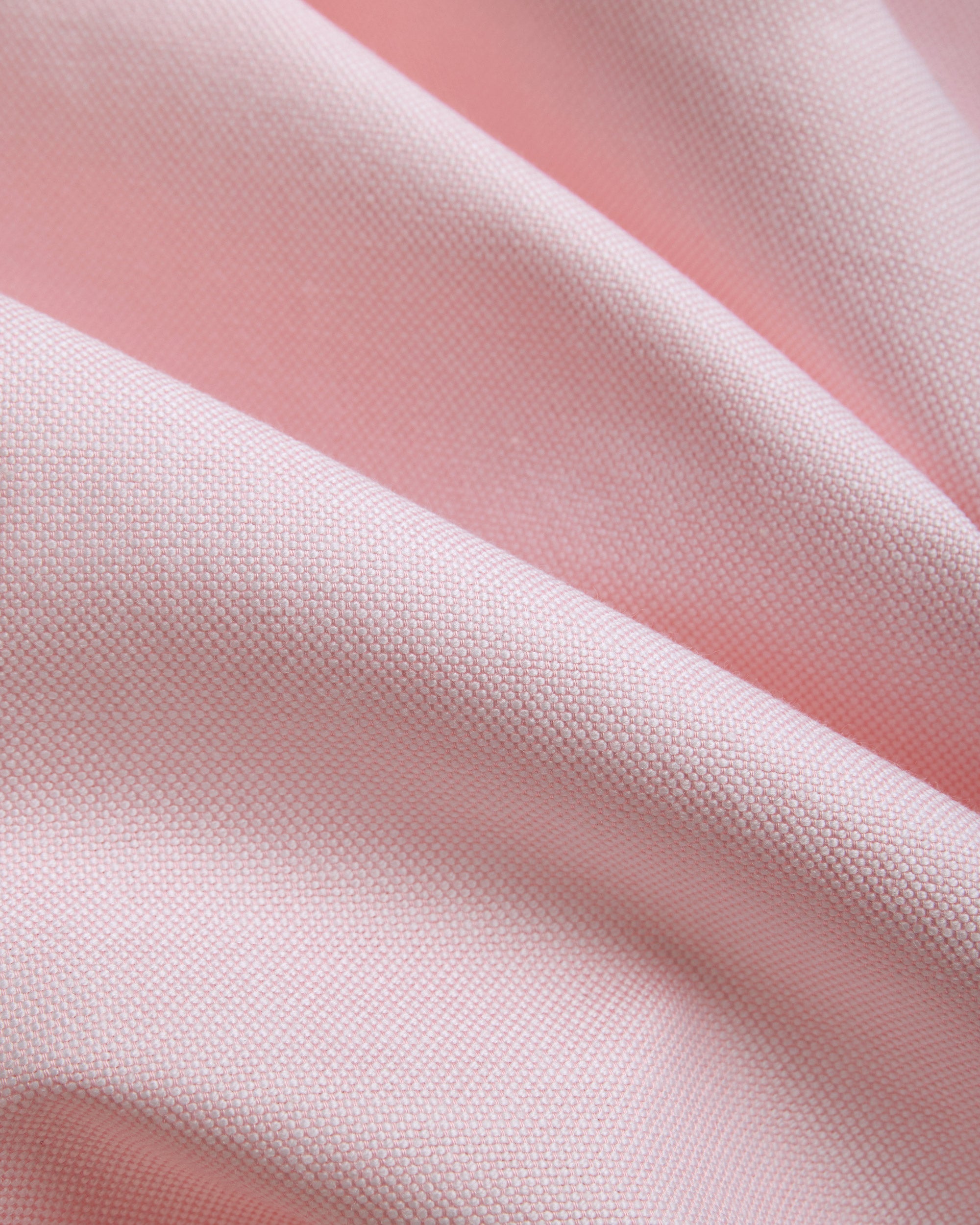 Made-in-USA Pink Contrast Collar Oxford Cloth Sport Shirt - Regular Fit