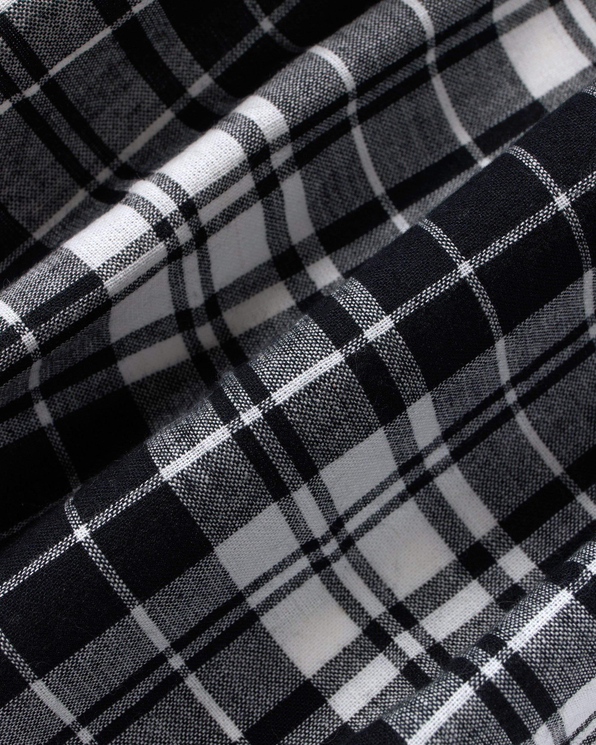 Genuine Madras Black Pocket Square