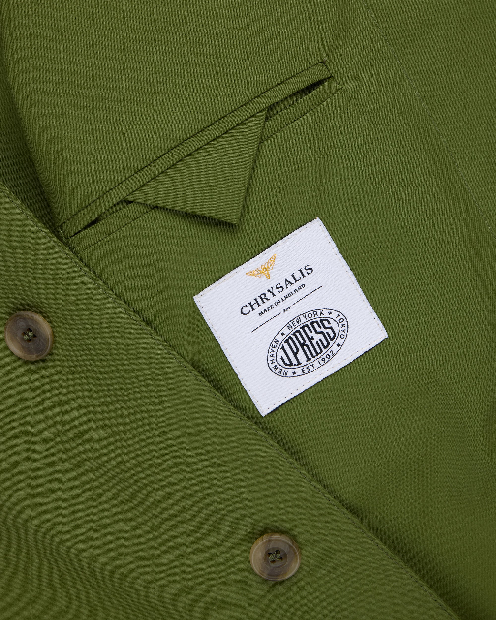 Made-in-England Light Green Waterproof Raincoat