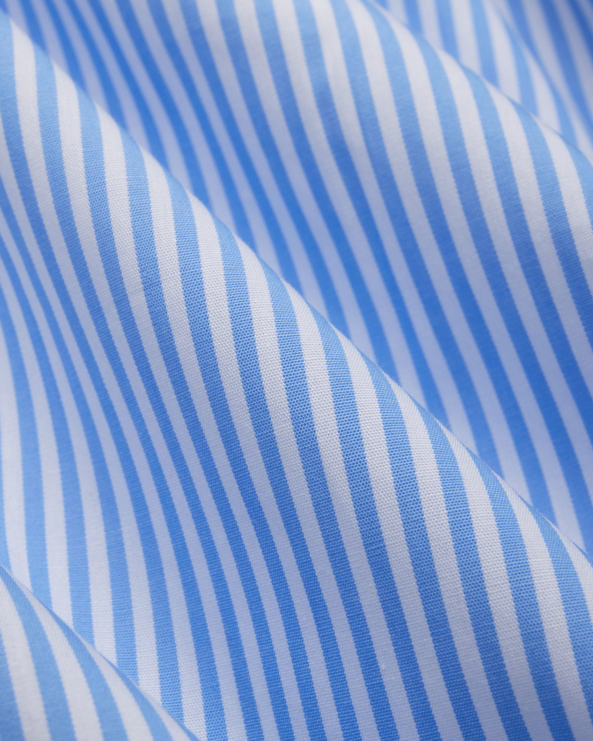 Made-in-Canada Light Blue Candy Stripe Spread Collar Dress Shirt - Classic Fit