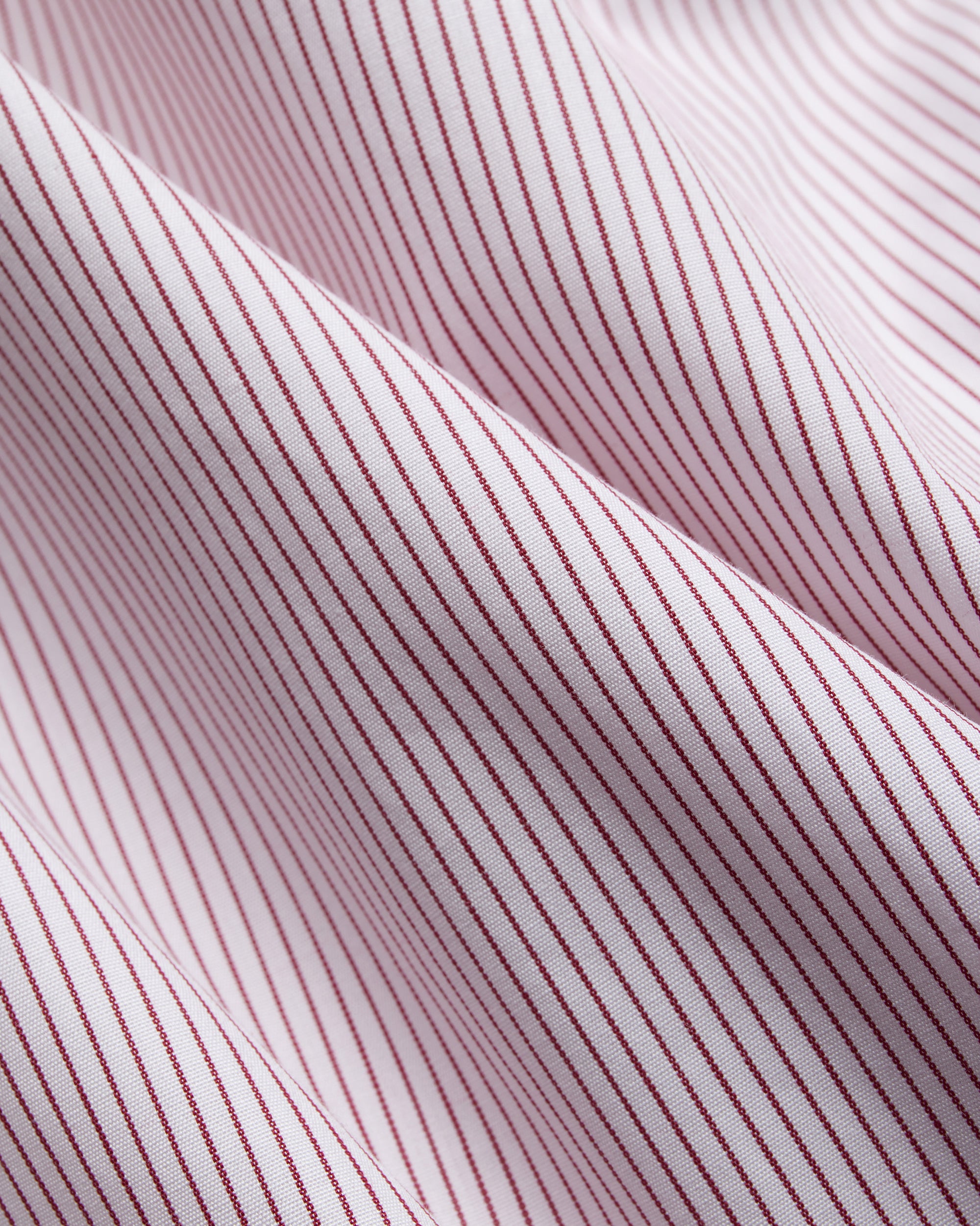 Made-in-USA Burgundy Hairline Stripe Button Down Shirt - Classic Fit