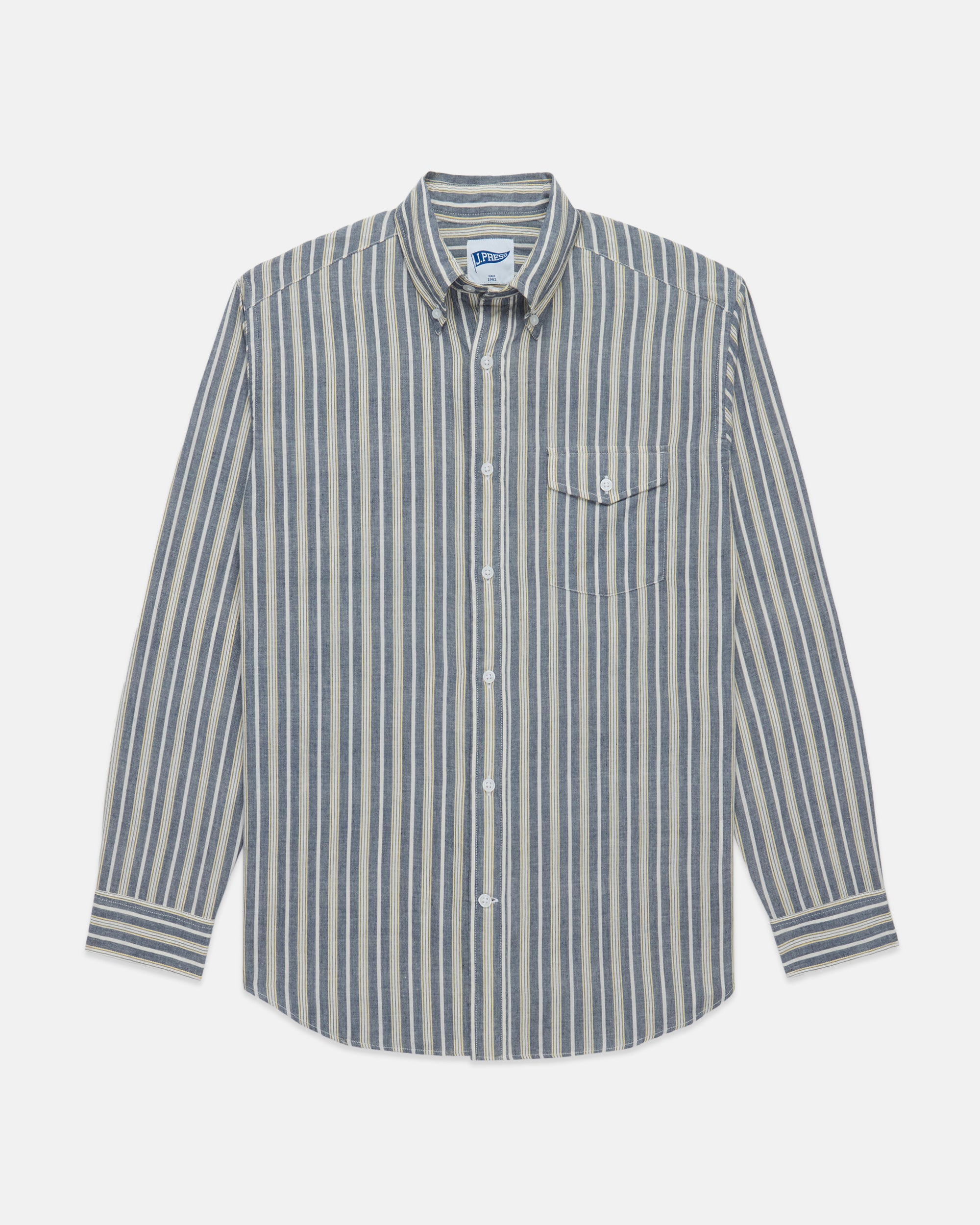 Trim Fit Enzyme-Washed Chambray Shirt