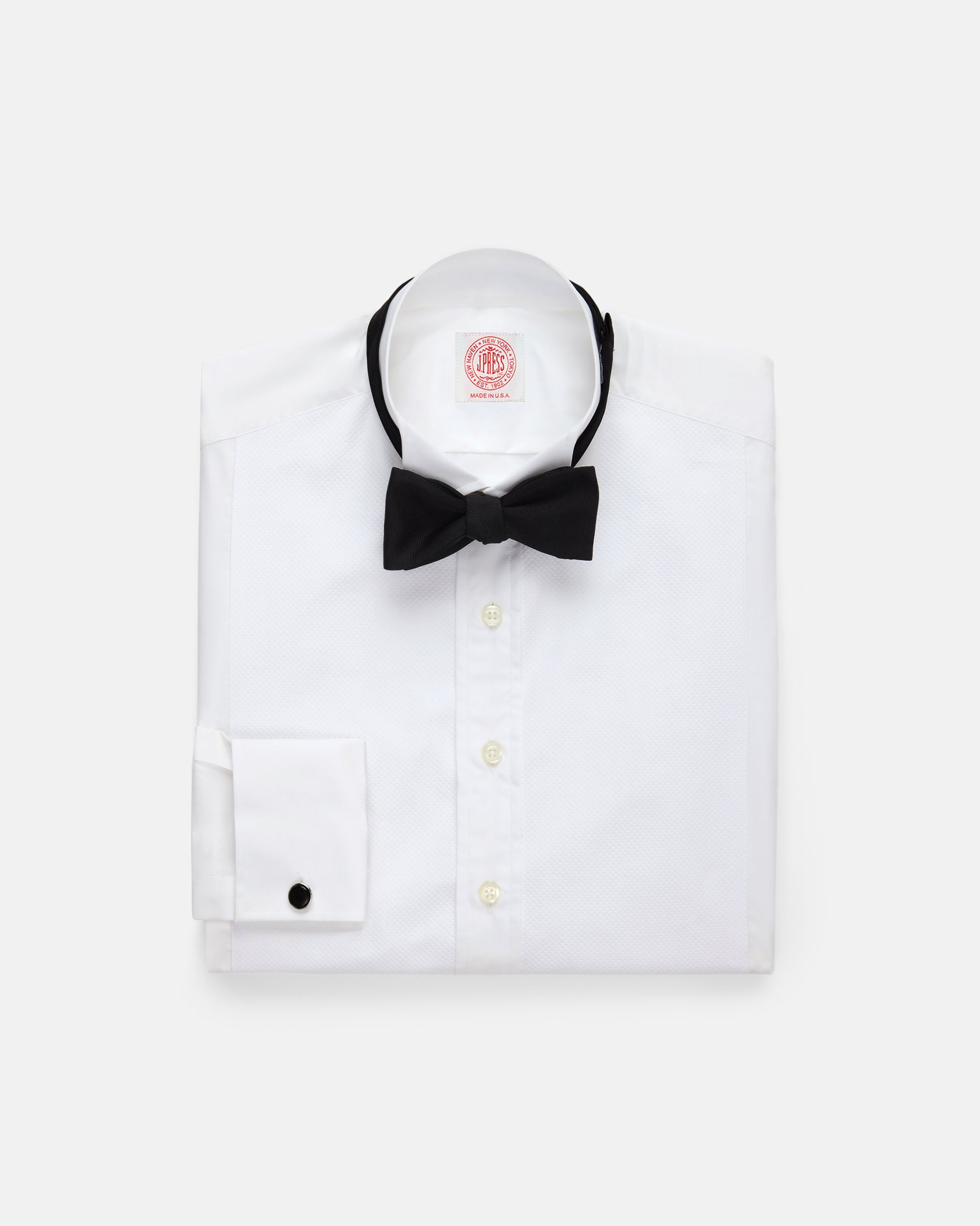 Marcella Bib-Front Wing Collar Formal Shirt