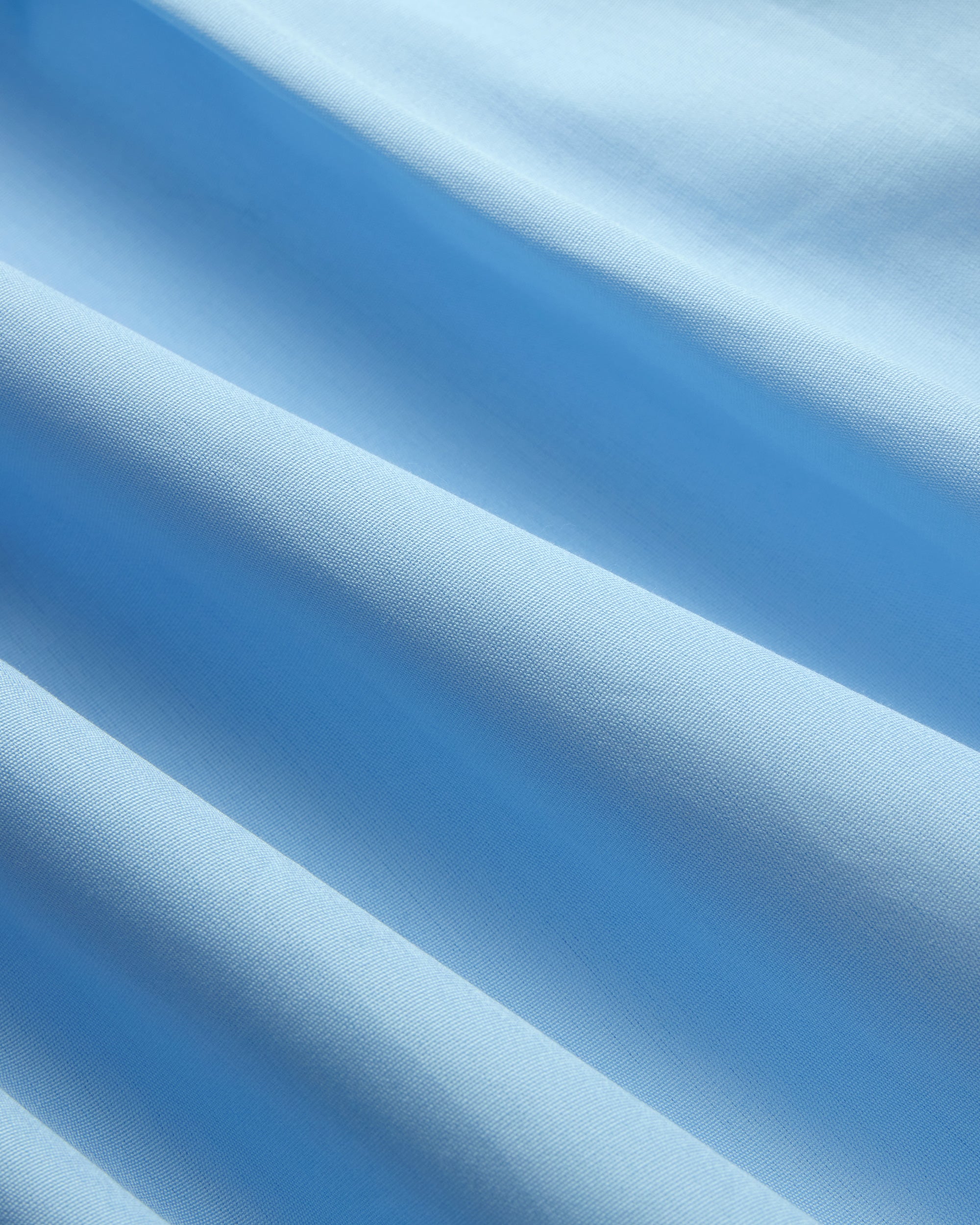 Made-in-USA Thomas Mason Blue Broadcloth Button Down Shirt - Classic Fit