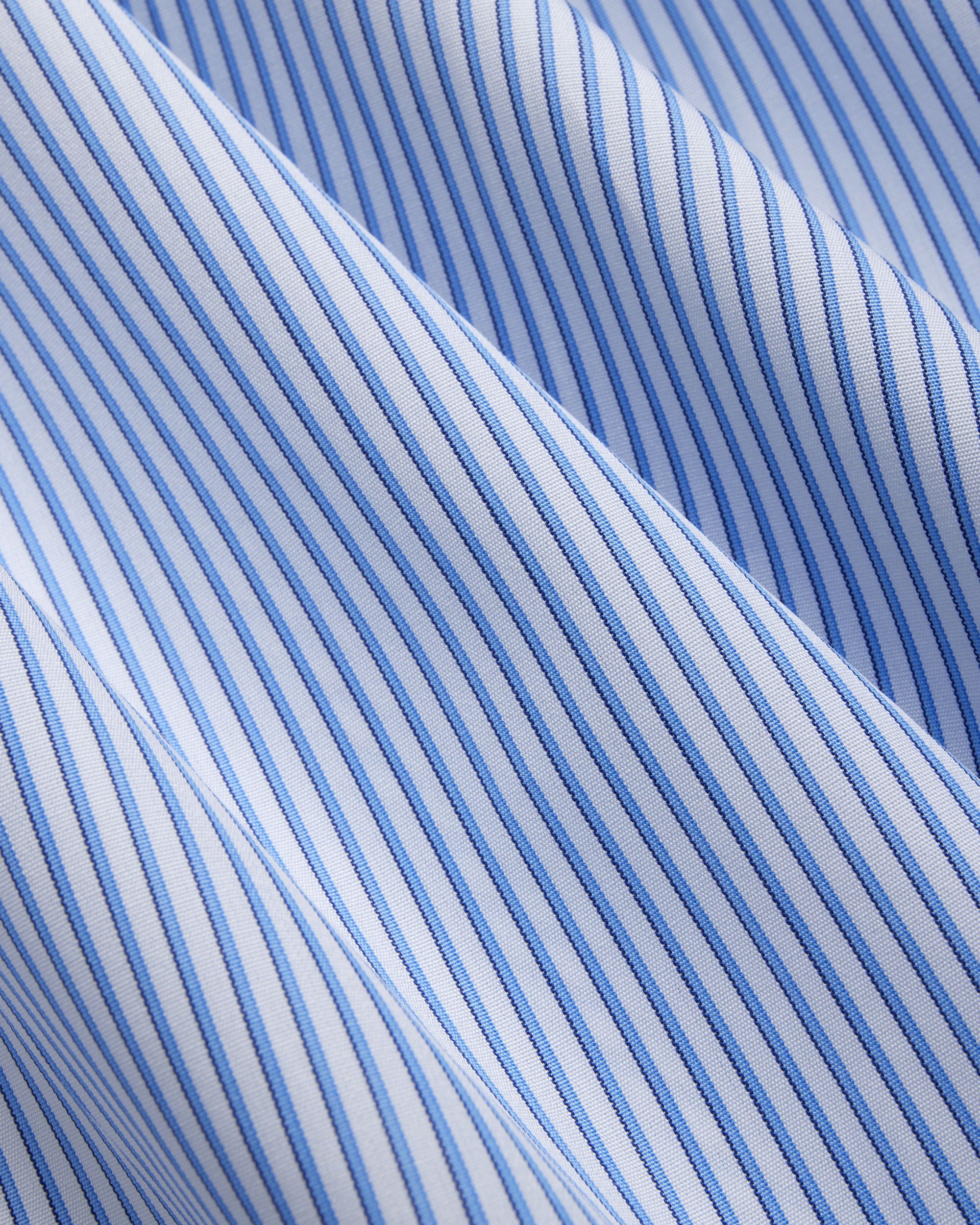 Made-in-USA Thomas Mason Blue Shadow Stripe Button Down Shirt - Classic Fit