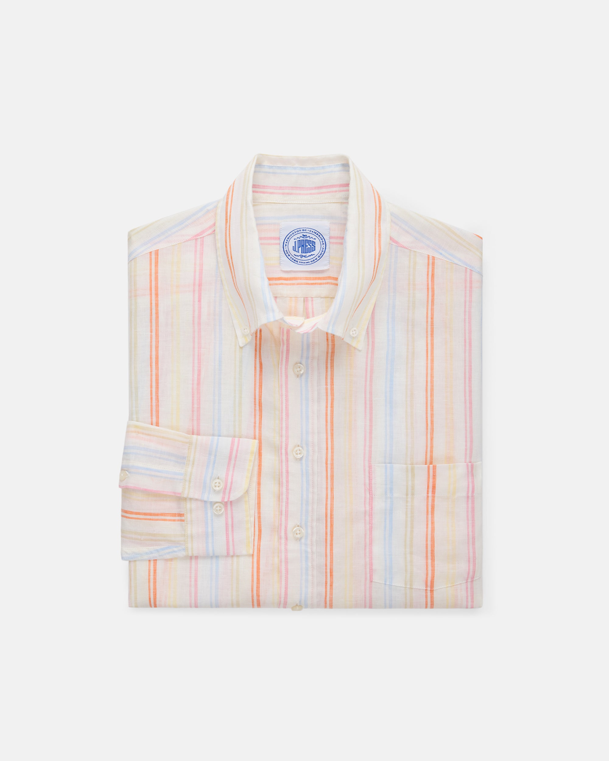Sherbet Striped Linen Sport Shirt - Classic Fit