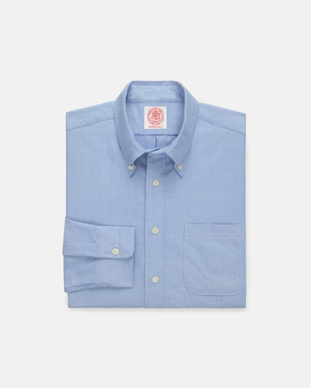 Made-in-USA Blue Oxford Cloth Button Down Shirt