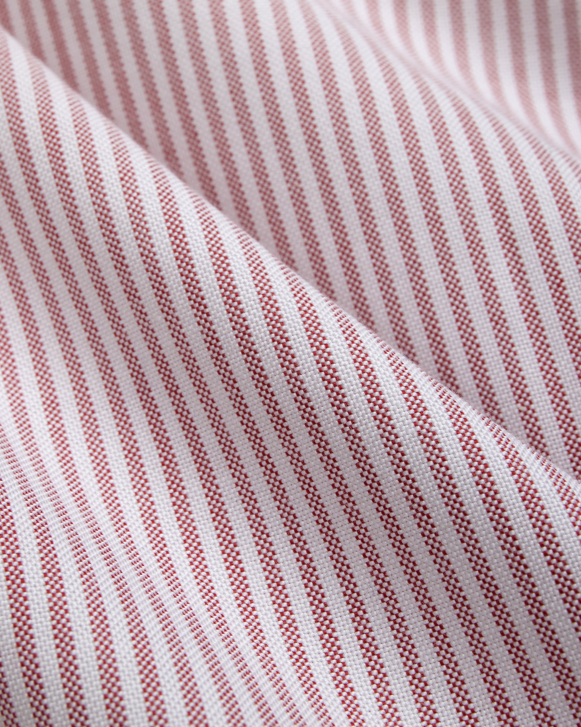 Made-in-USA Red University Stripe Oxford Dress Shirt - Classic Fit