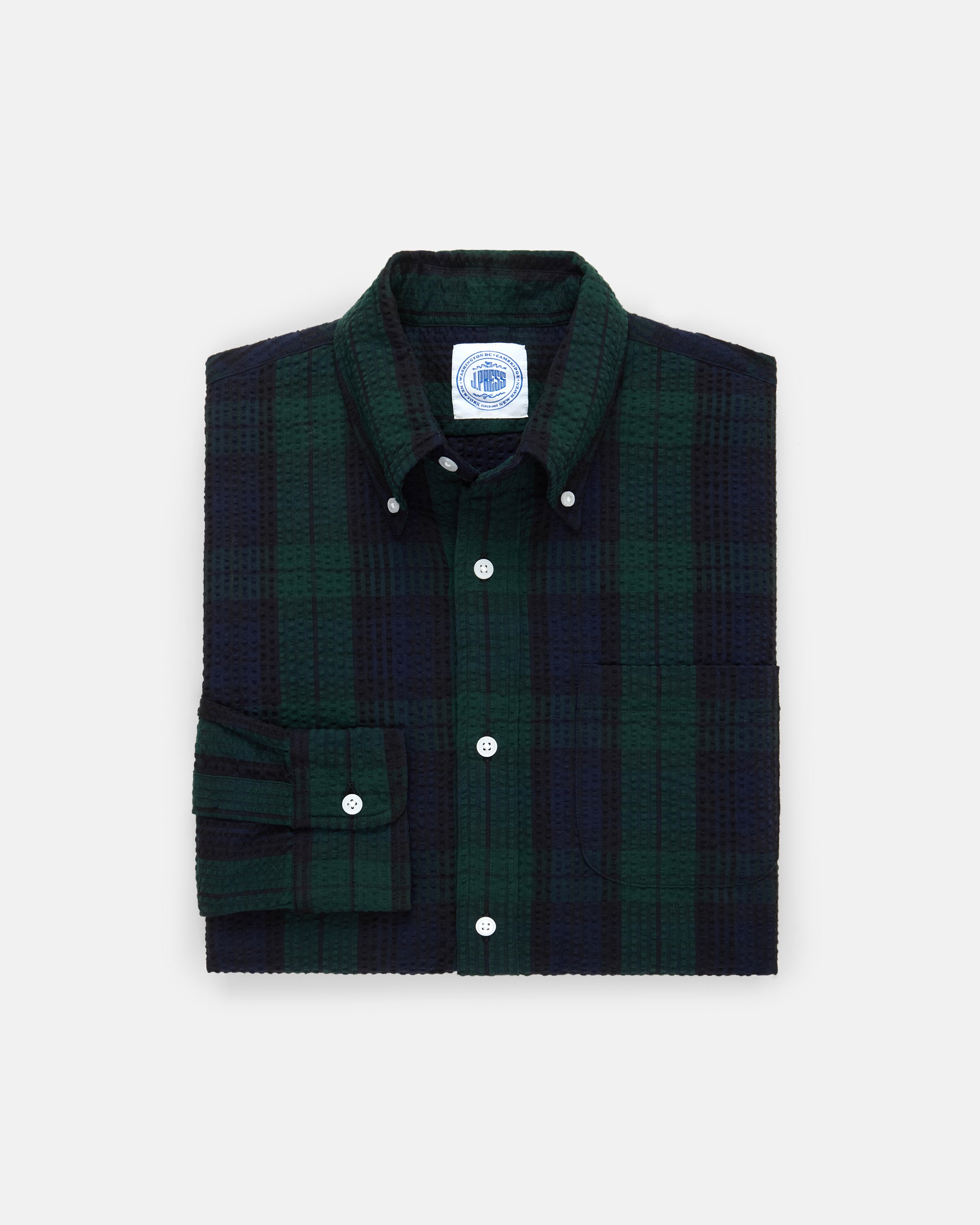 Blackwatch Tartan Seersucker Sport Shirt - Classic Fit