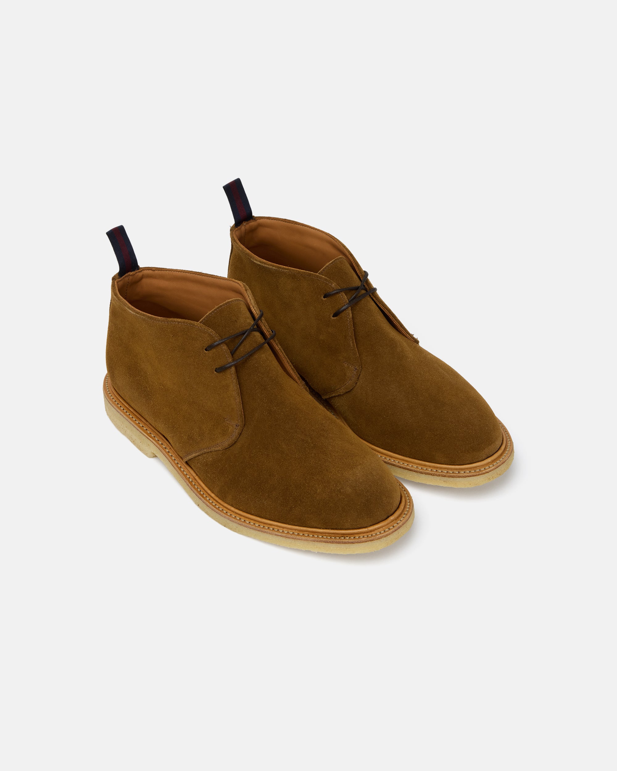 Made-in-England Tobacco Suede Chukka Boots