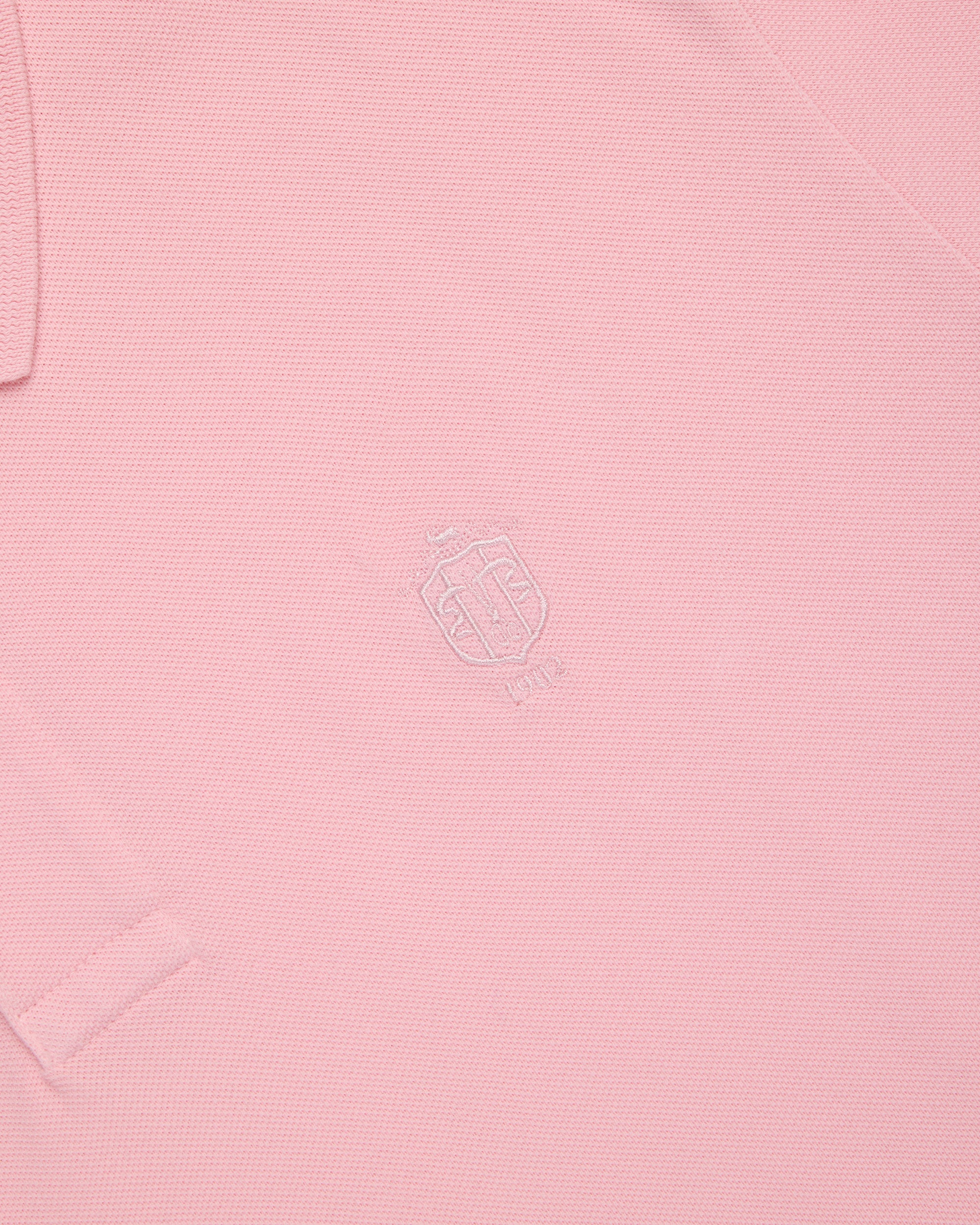 J. Press Pink Archival Crest Pique Polo