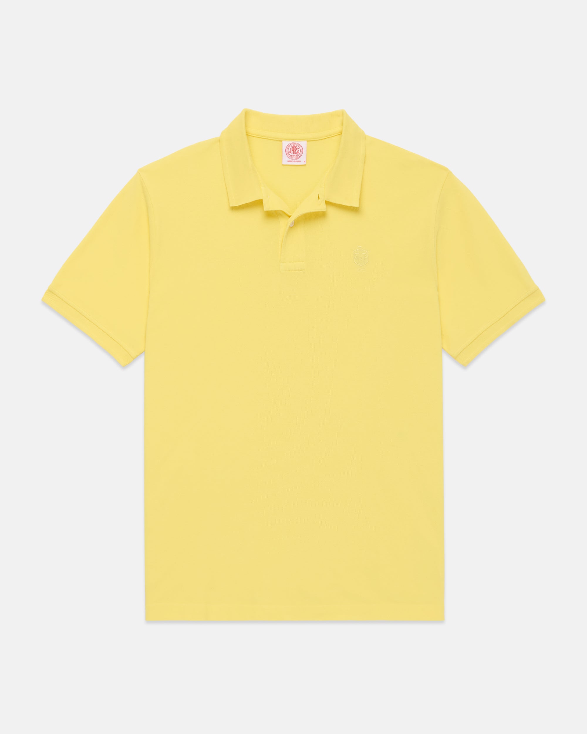 J. Press Yellow Archival Crest Pique Polo