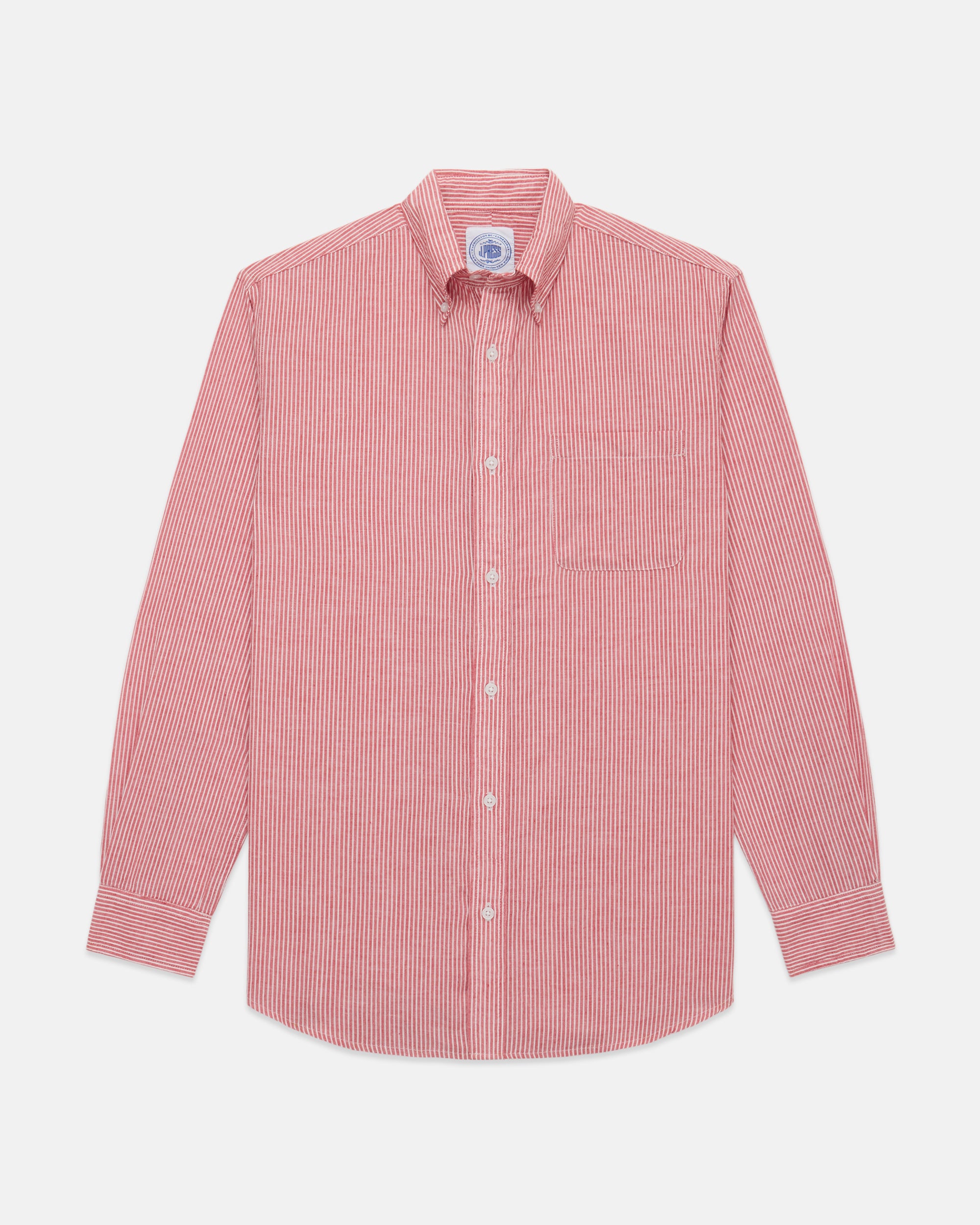 Striped Chambray Sport Shirt - Classic Fit