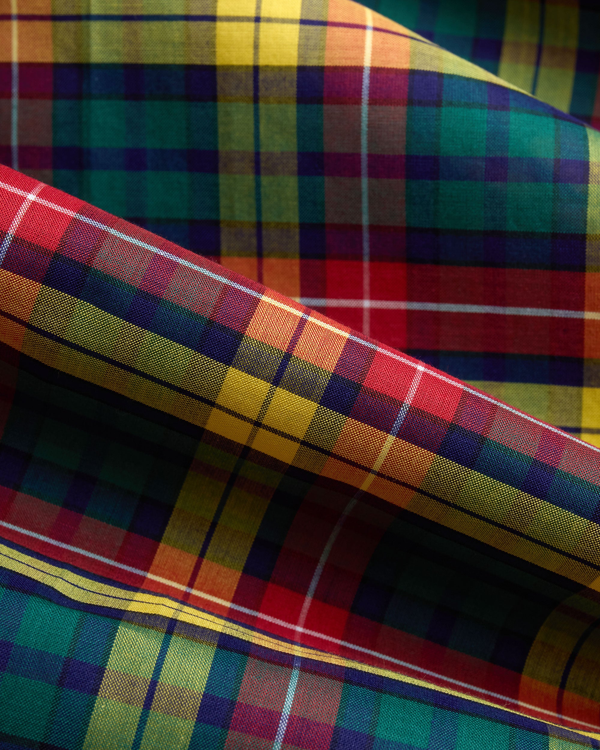 Made-in-USA Thomas Mason Buchanan Tartan Broadcloth Sport Shirt - Classic Fit