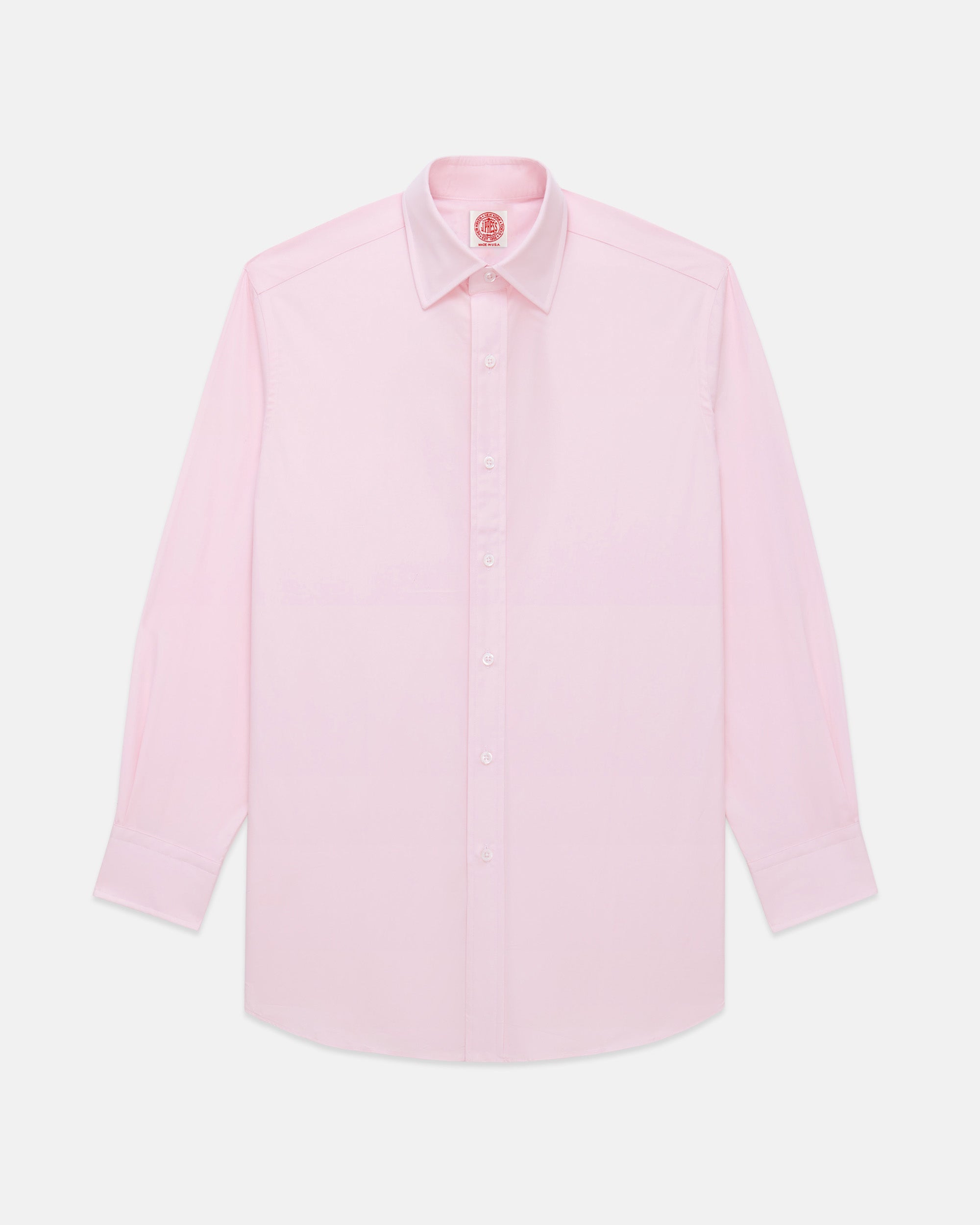 Made-in-USA Thomas Mason Pink Spread Collar Dress Shirt - Classic Fit