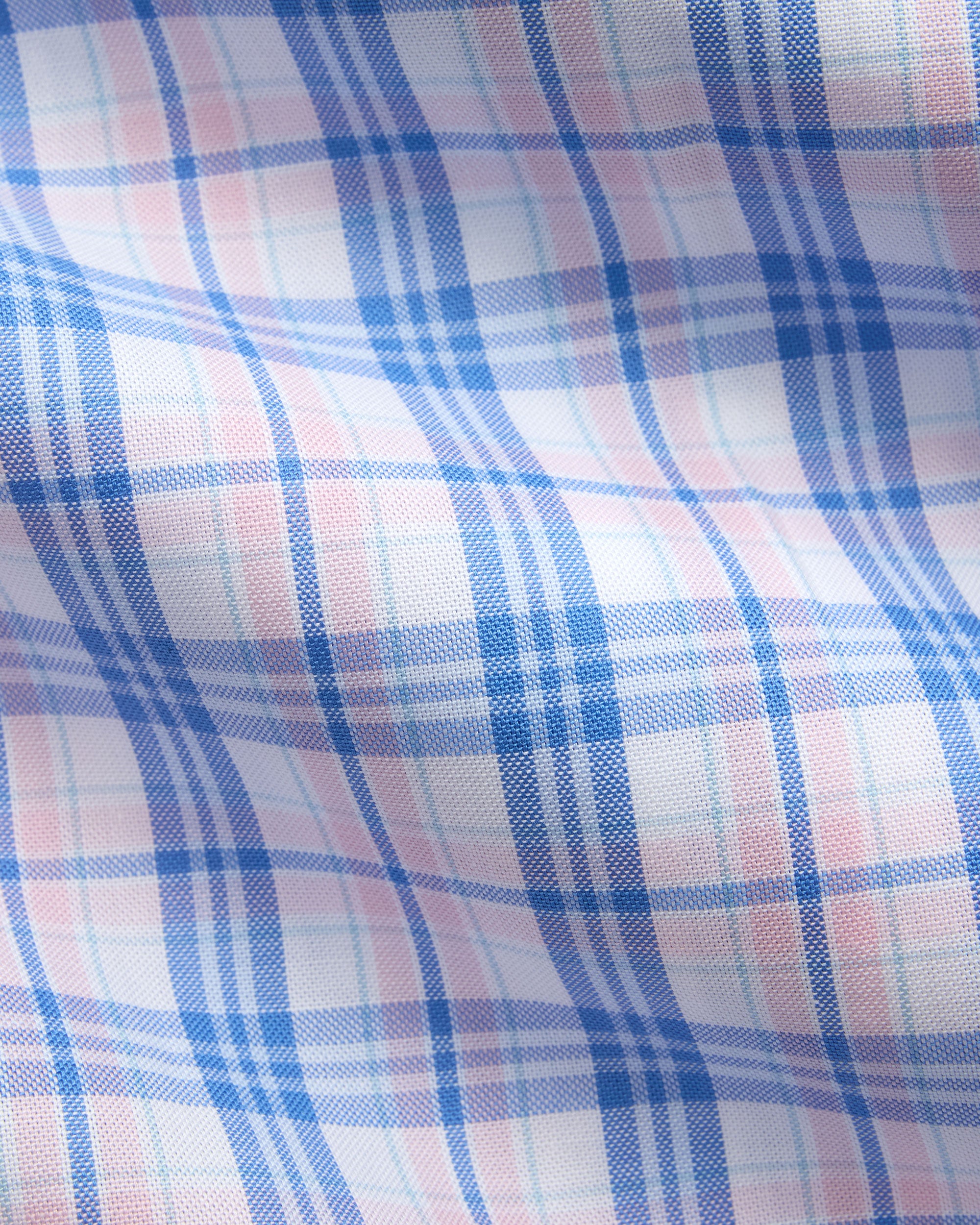 Blue & Pink Windowpane Sport Shirt - Classic Fit
