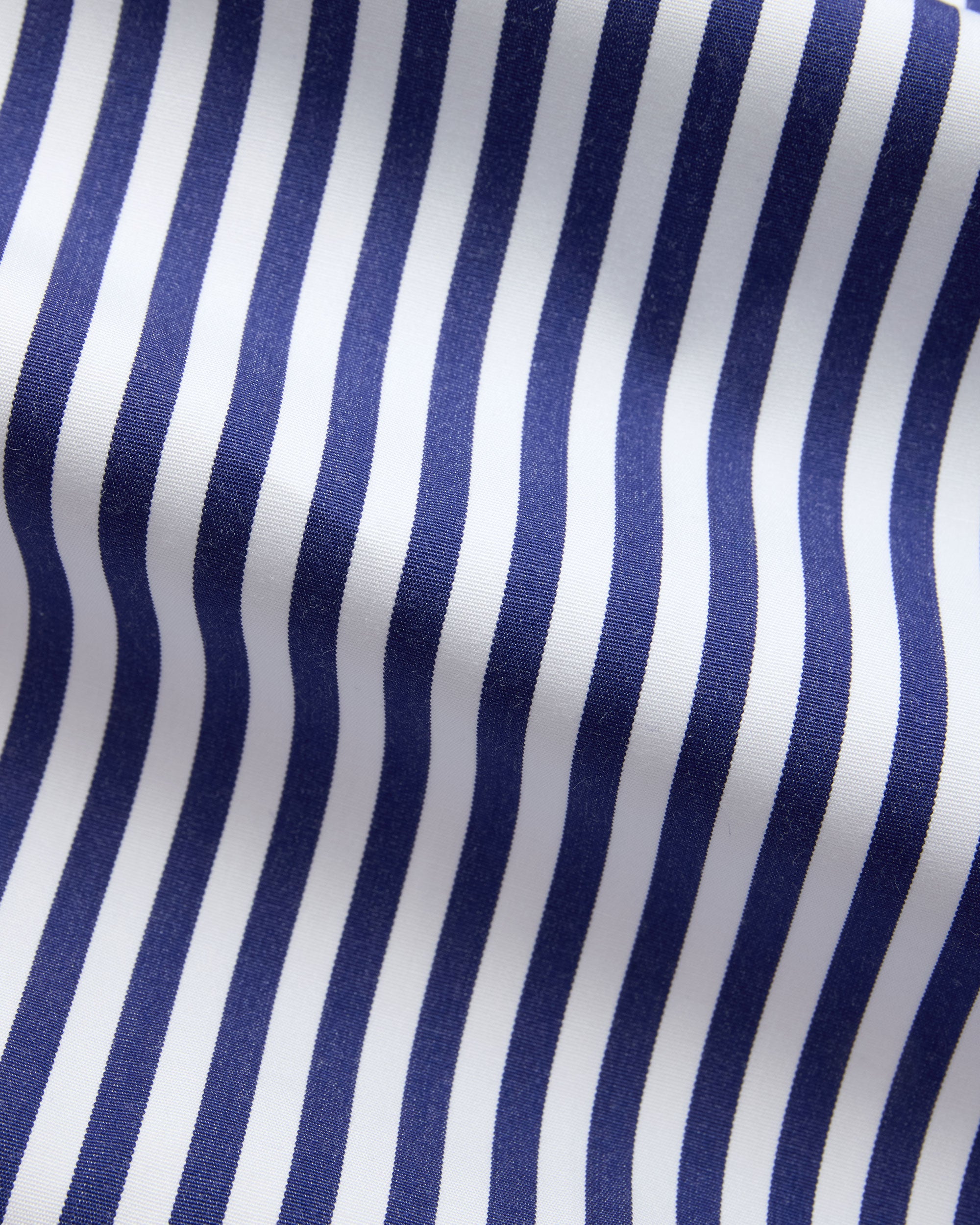 Made-in-USA Navy Bold Stripe Sport Shirt - Classic Fit