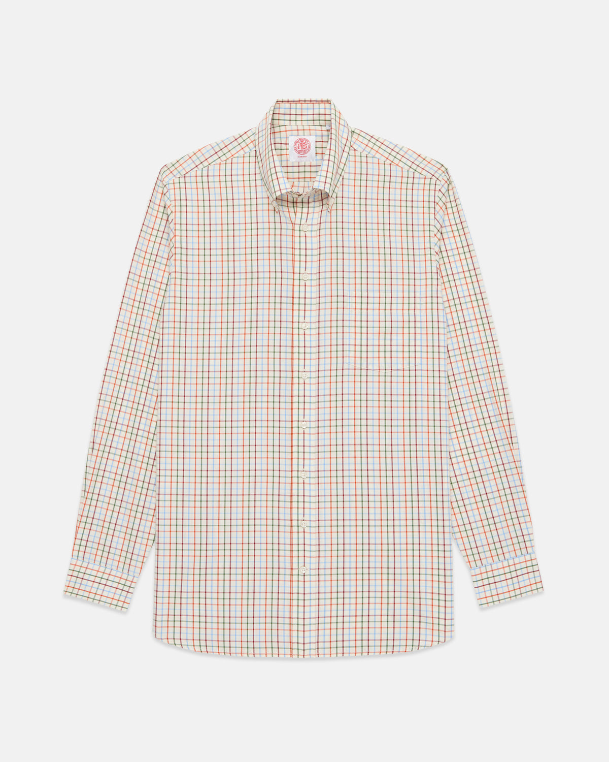 Burgundy, Light Blue, Red & Green Tattersall Cotton Flannel Sport Shirt - Classic Fit