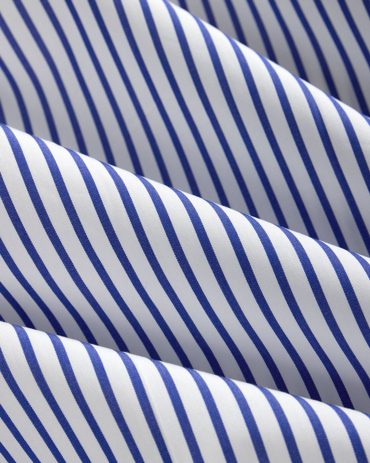 Made-in-USA Women's Blue Butcher Stripe Button Down Sport Shirt