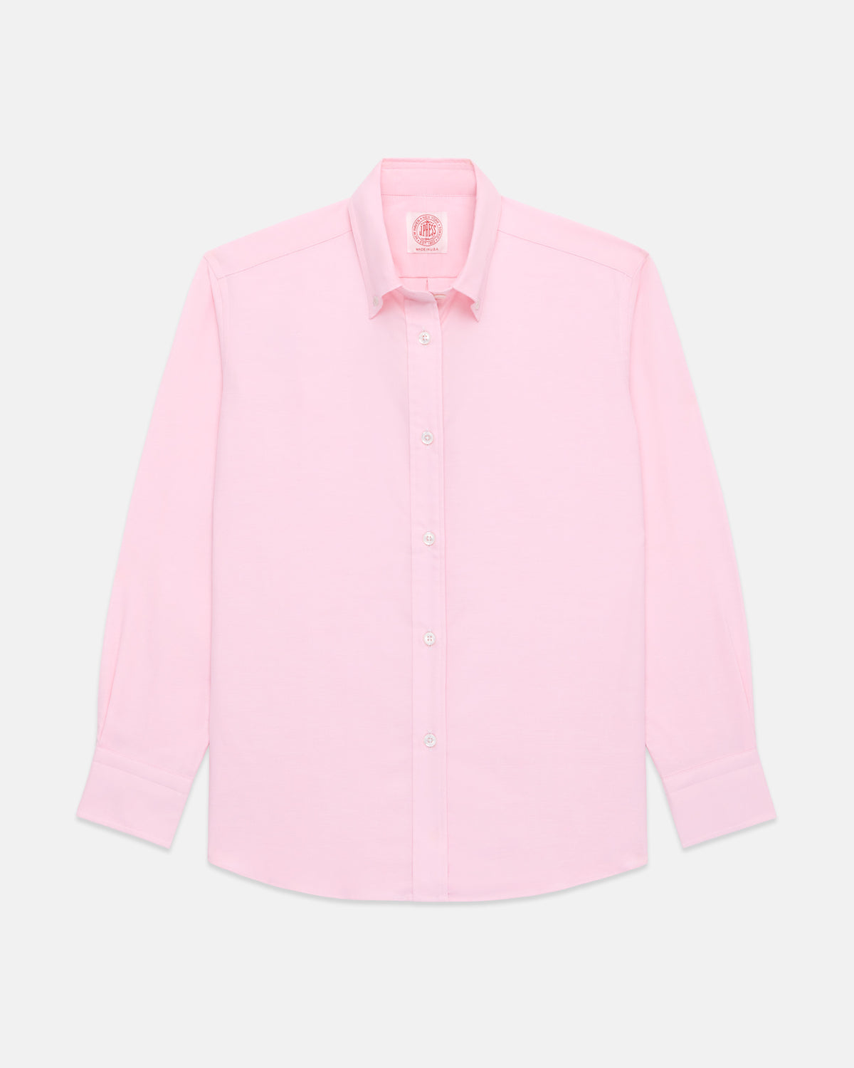Made-in-USA Women's Pink Oxford Cloth Button Down Sport Shirt