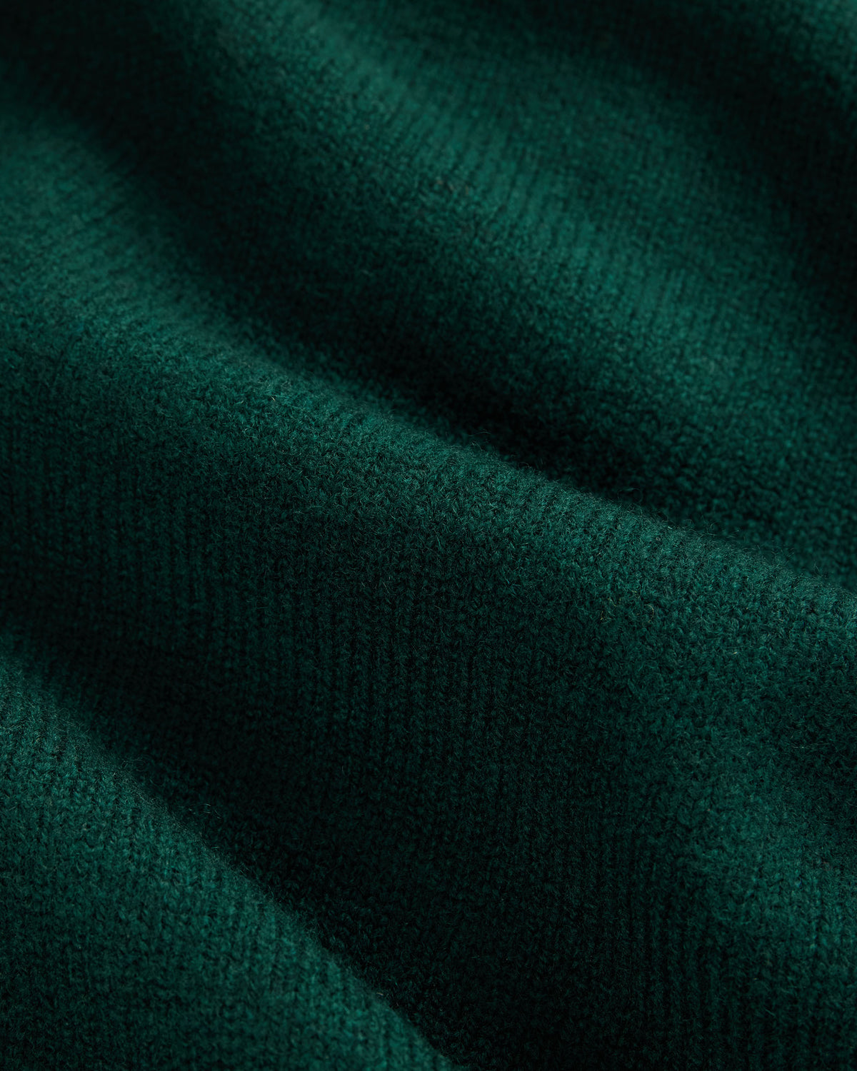 Bottle Green Lambswool Quarter Zip-up Sweater