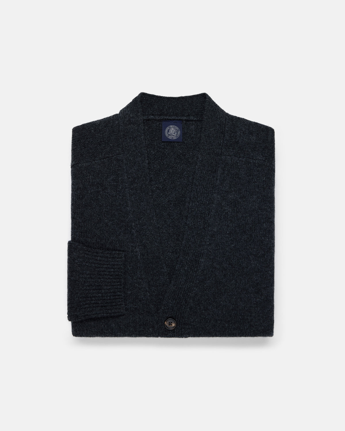 Charcoal Lambswool Cardigan Sweater