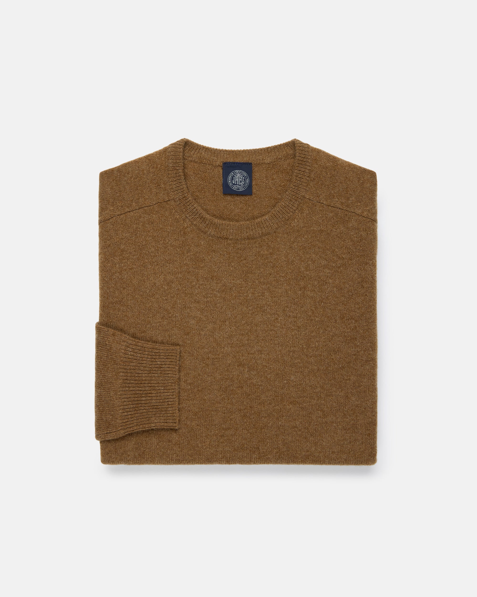 Light Brown Lambswool Crewneck Sweater