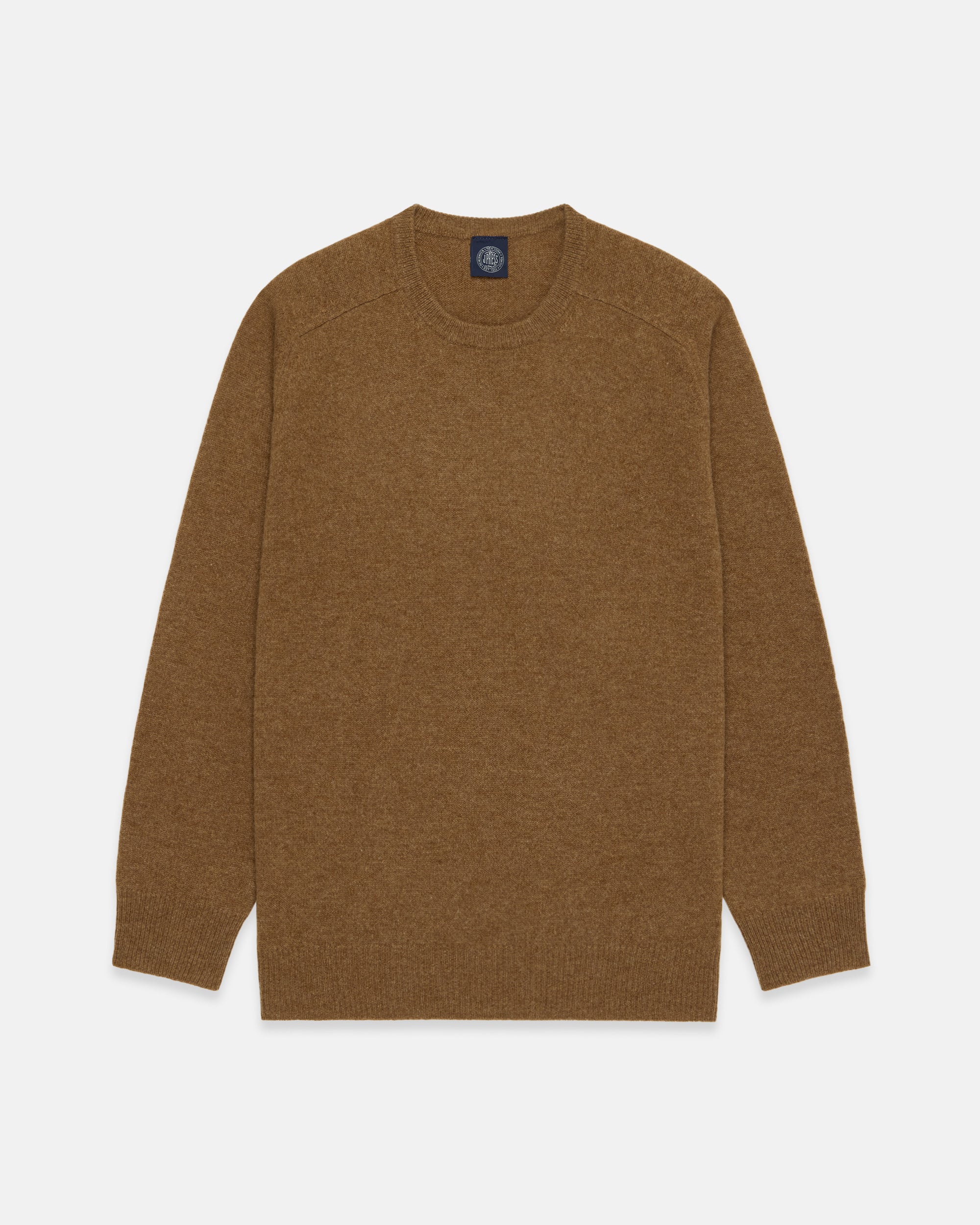 Light Brown Lambswool Crewneck Sweater