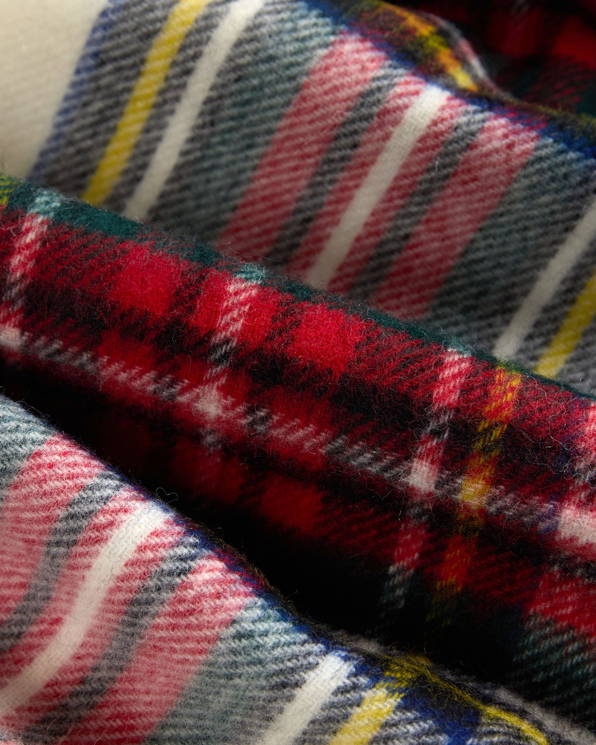 Made-in-England Dress Stewart Tartan Merino Wool Scarf