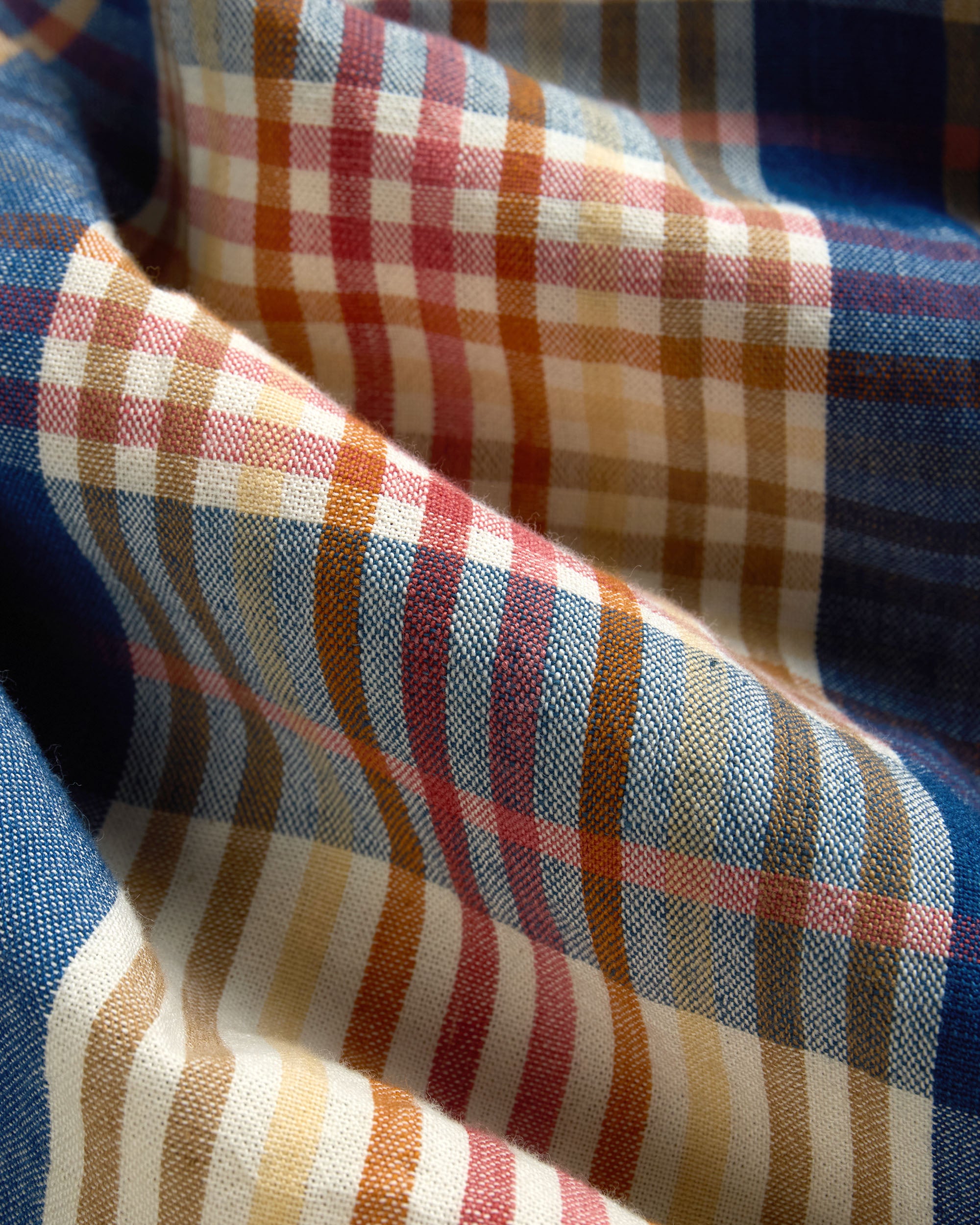 Handloomed Cream Plaid Shirt