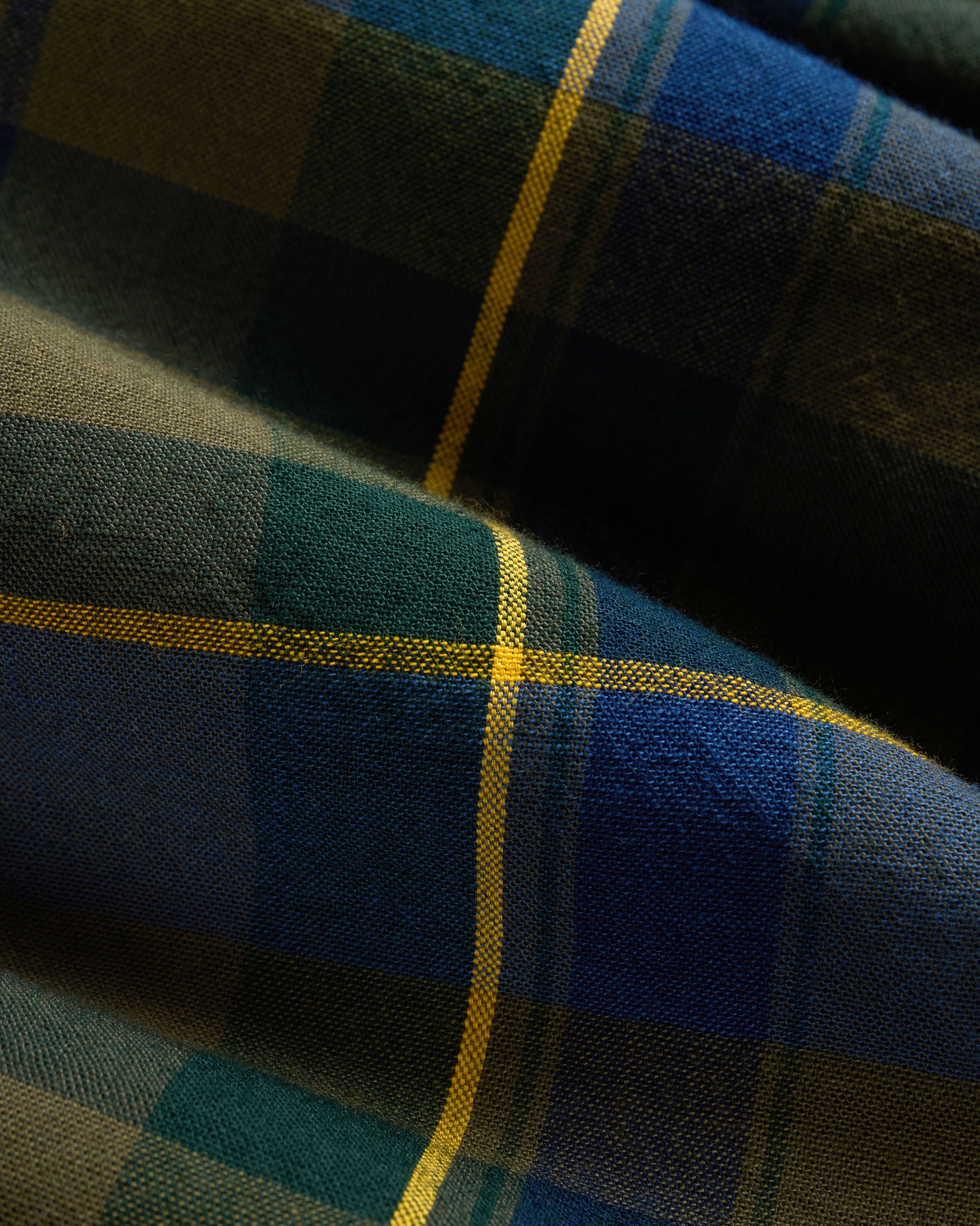 Handloomed Green & Blue Plaid Shirt
