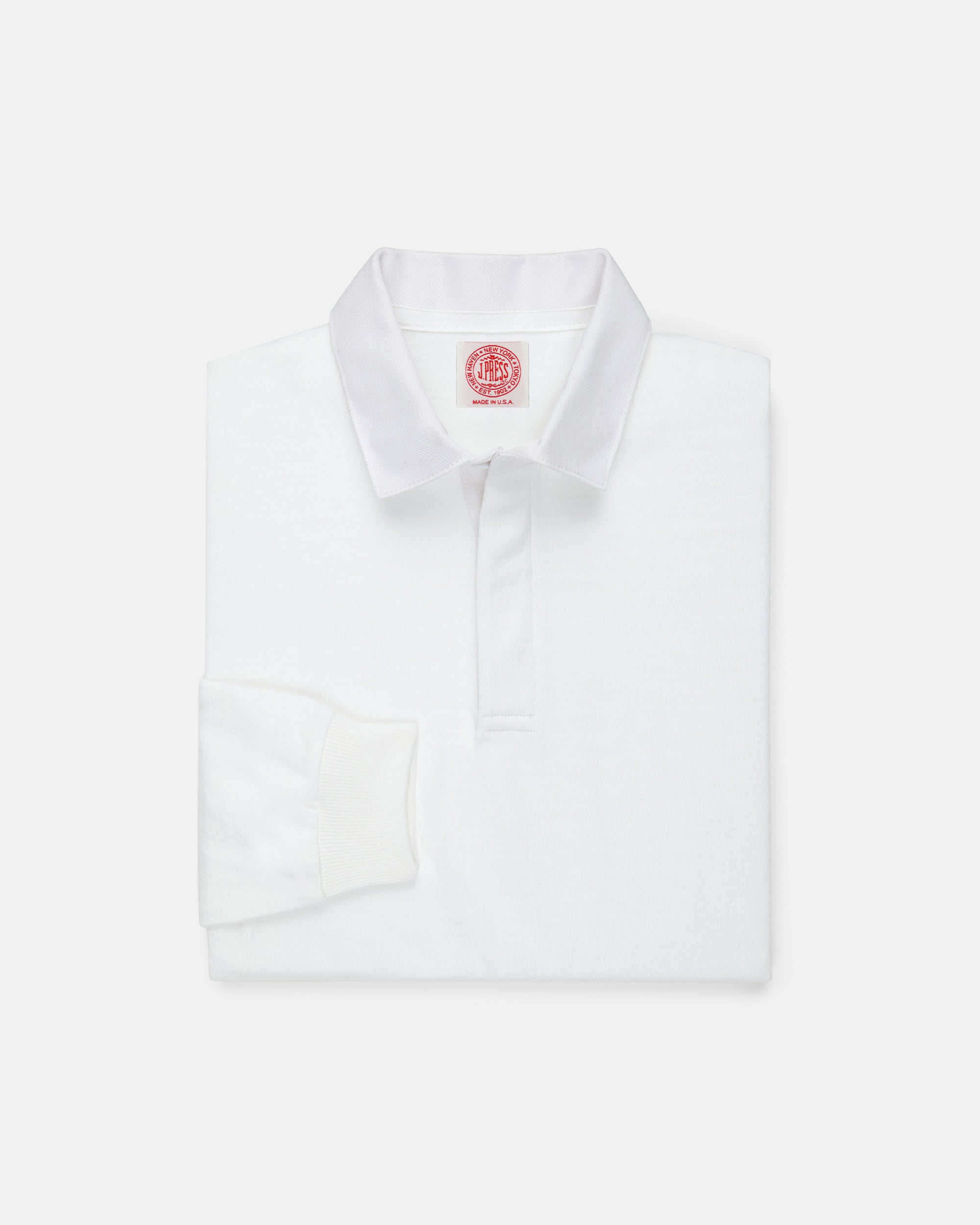 Made-in-USA White Cotton Rugby