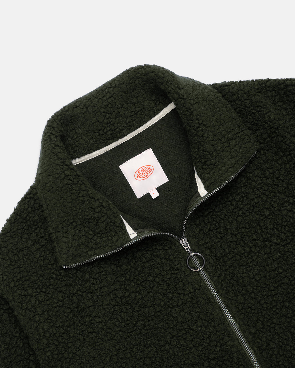 Armor-Lux Olive Sherpa Fleece Jacket