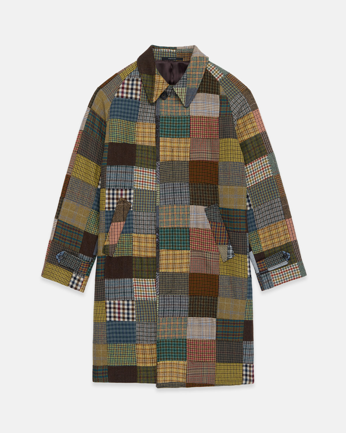 Made-in-USA Patchwork Tweed Balmacaan