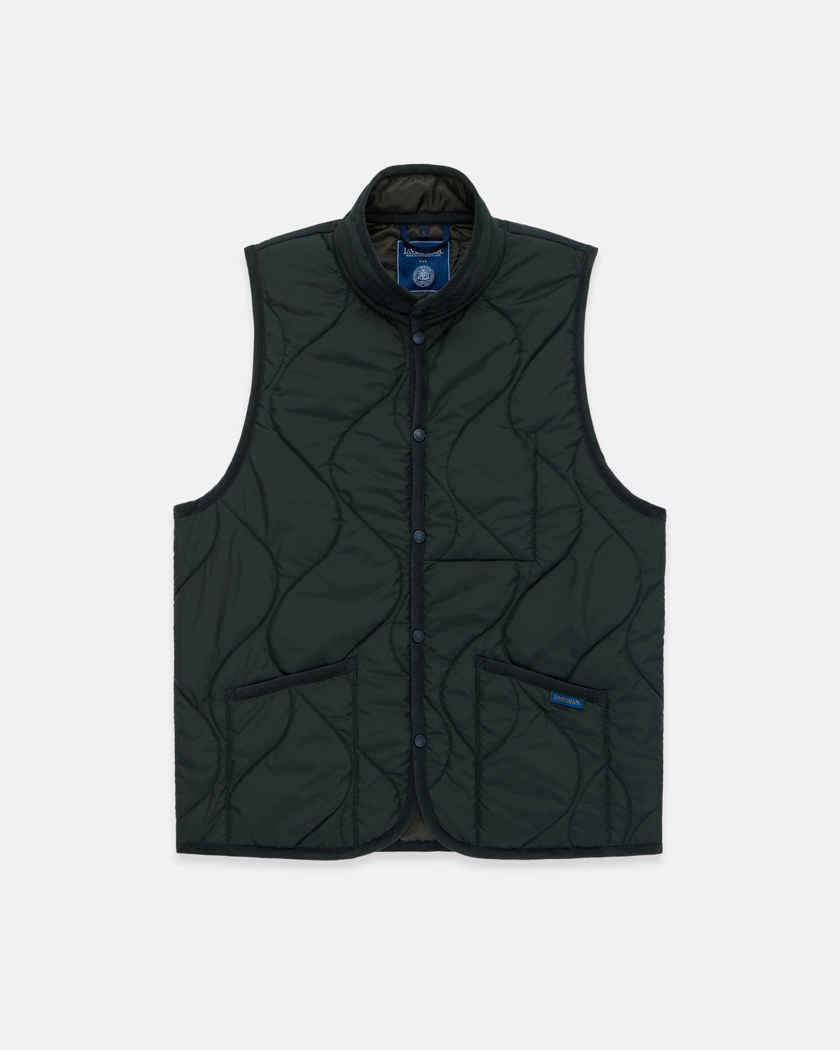 Made-in-England Lavenham Green Mickfield Quilted Gilet