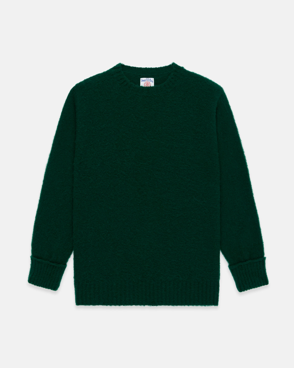 Made-in-Scotland Tartan Green Shaggy Dog Sweater - Classic Fit