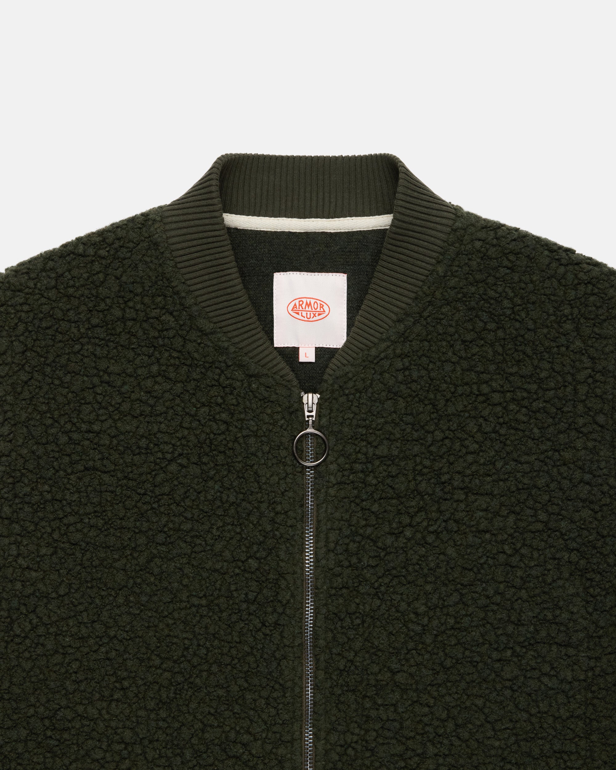 Armor-Lux Olive Sherpa Fleece Vest