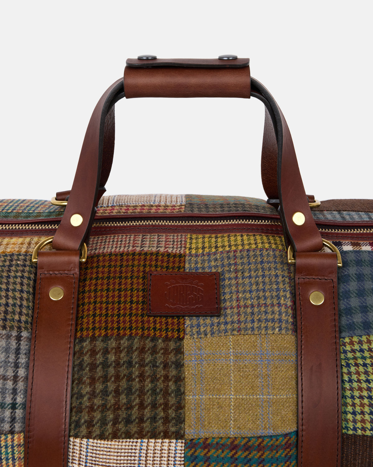 Made-in-England Patchwork Tweed Duffle Bag
