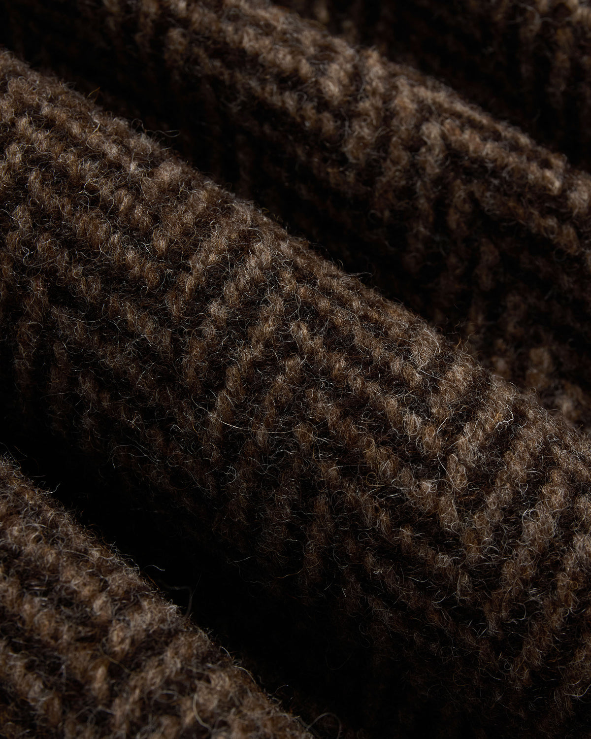 Made-in-USA Brown Herringbone Tweed Balmacaan